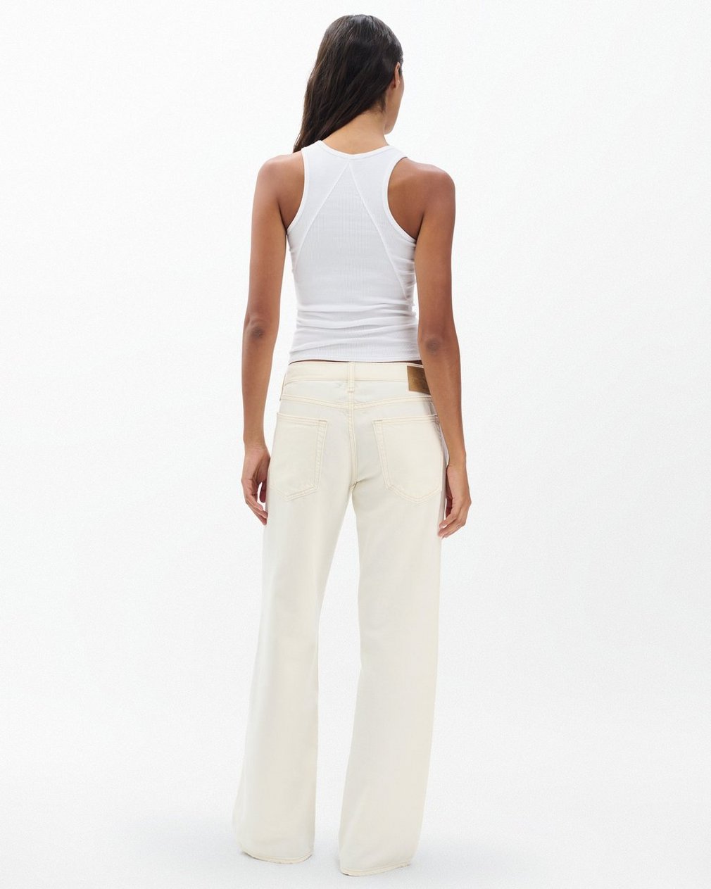 Saige Relaxed Straight Jeans Ecru - Image 5