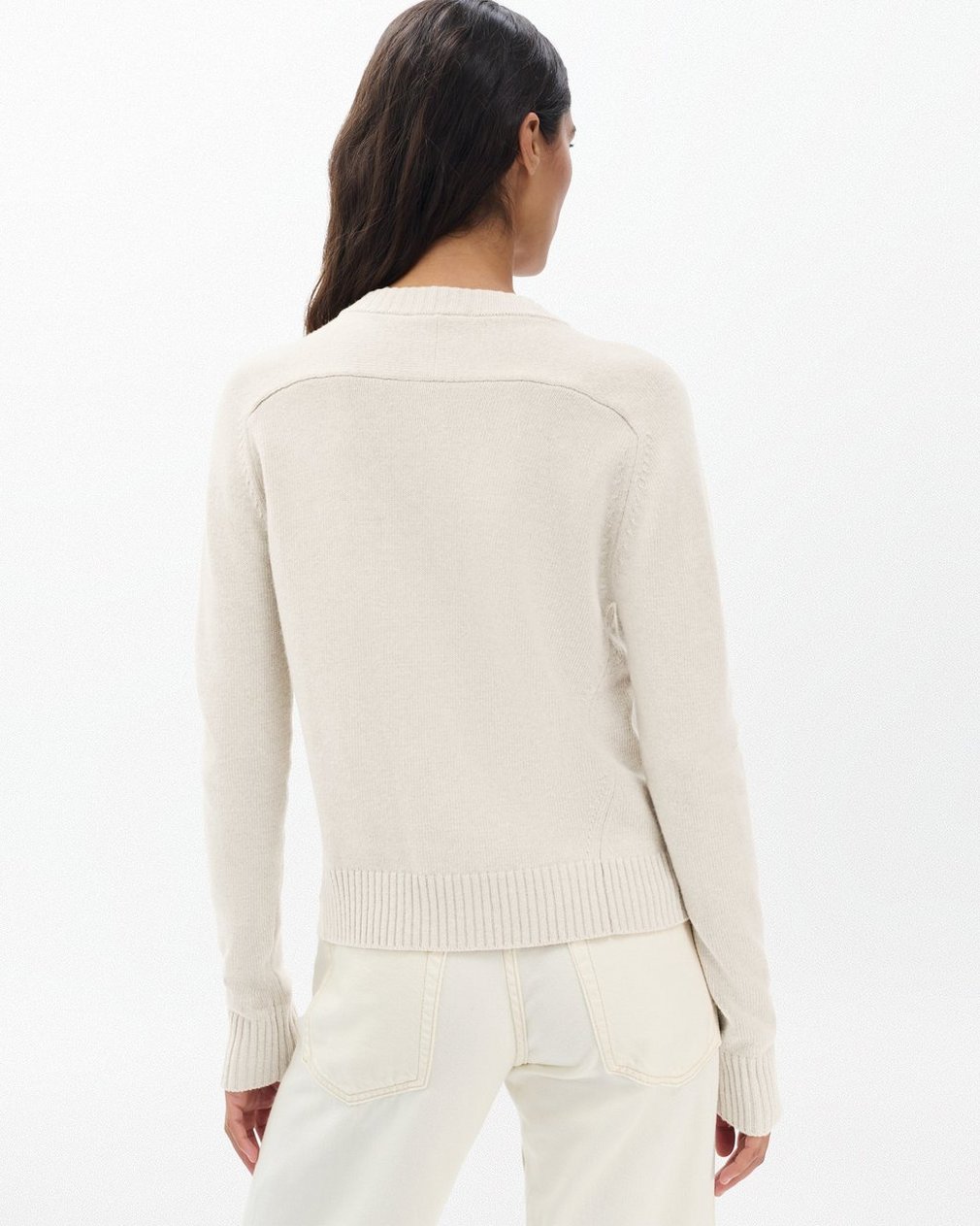 Wallace Crewneck Cardigan Oatmeal - Image 5