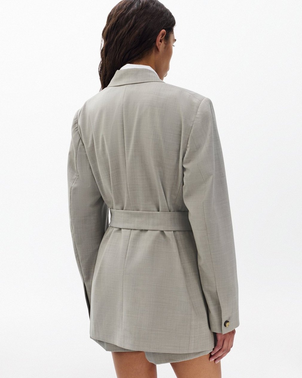 Virginia Italian Stretch Wool Blazer Light Taupe - Image 6