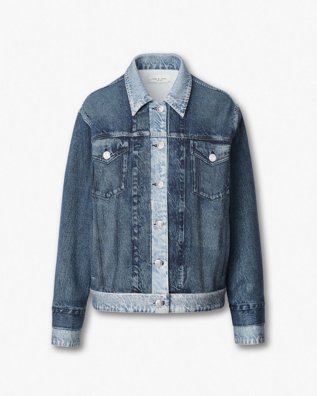 Miramar Oversized Combo Trucker Jacket Double Indigo - Image 2