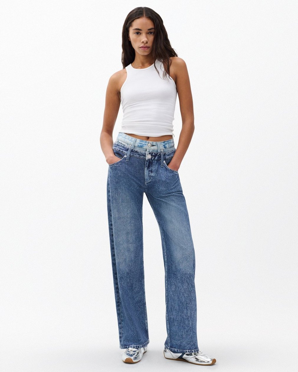 Miramar Logan Layered Wide-Leg Pants Dark Double Indigo - Image 3