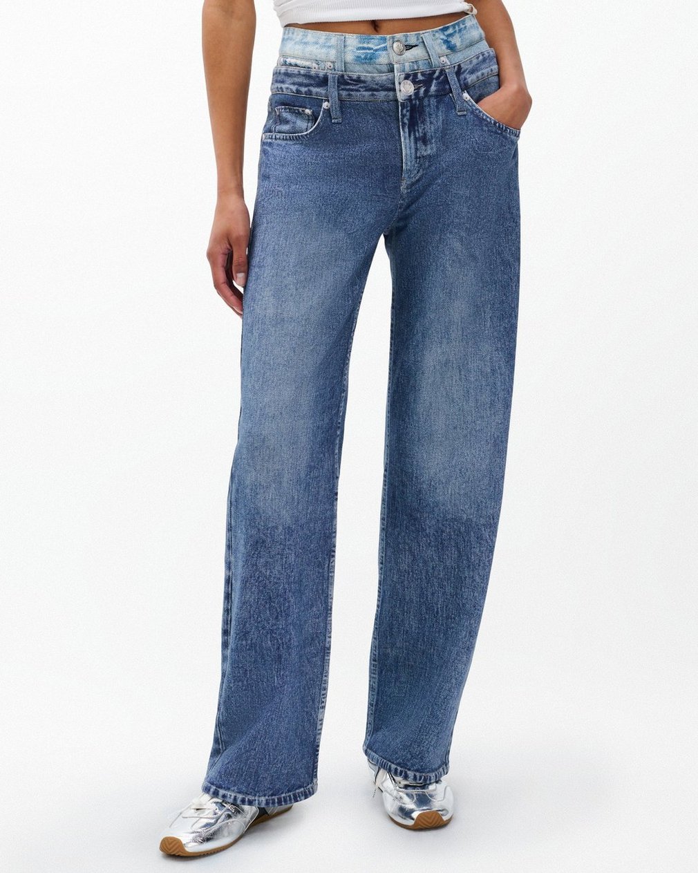 Miramar Logan Layered Wide-Leg Pants Dark Double Indigo - Image 4