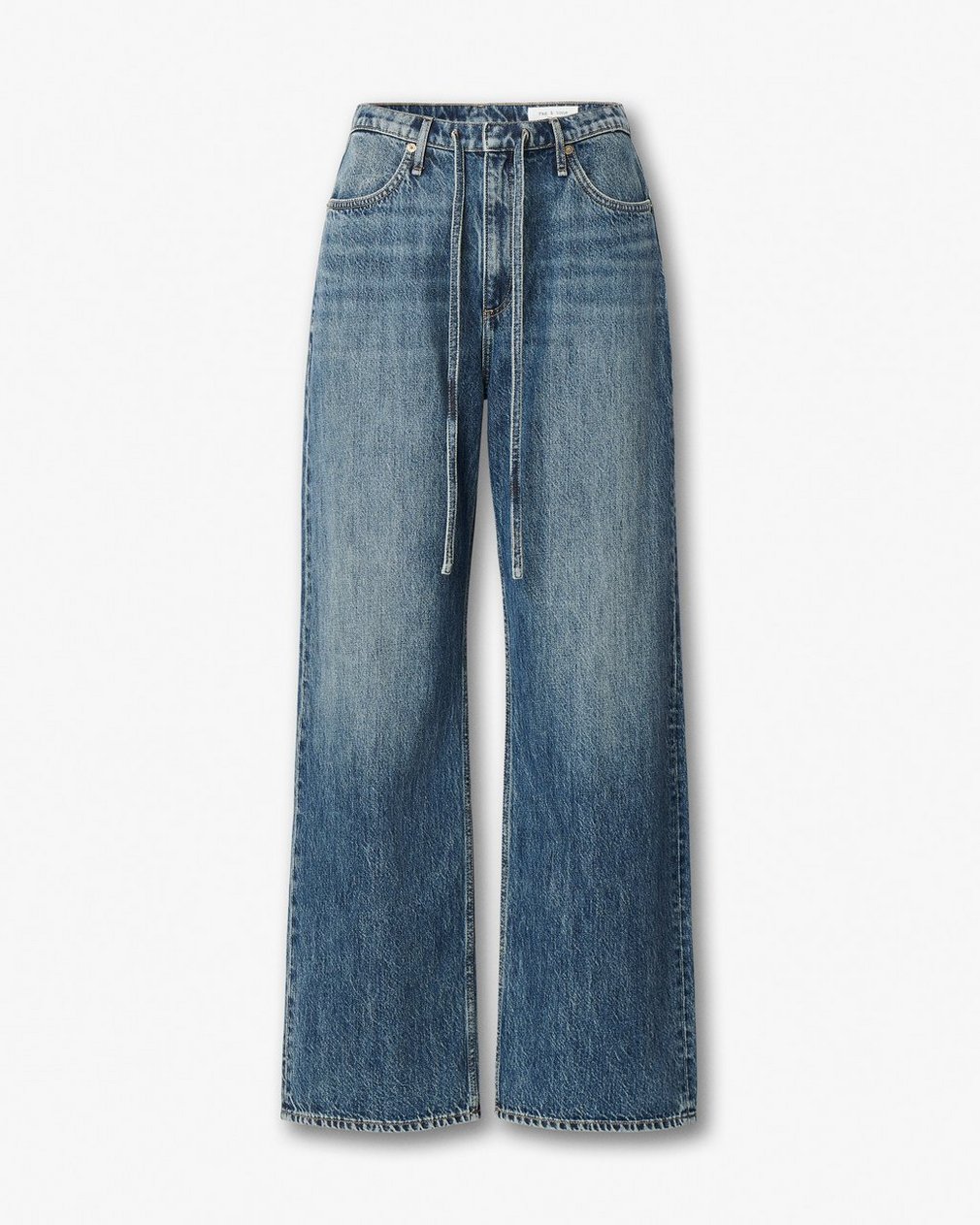 Phoebe Drawstring Wide-Leg Jeans Delcan - Image 2