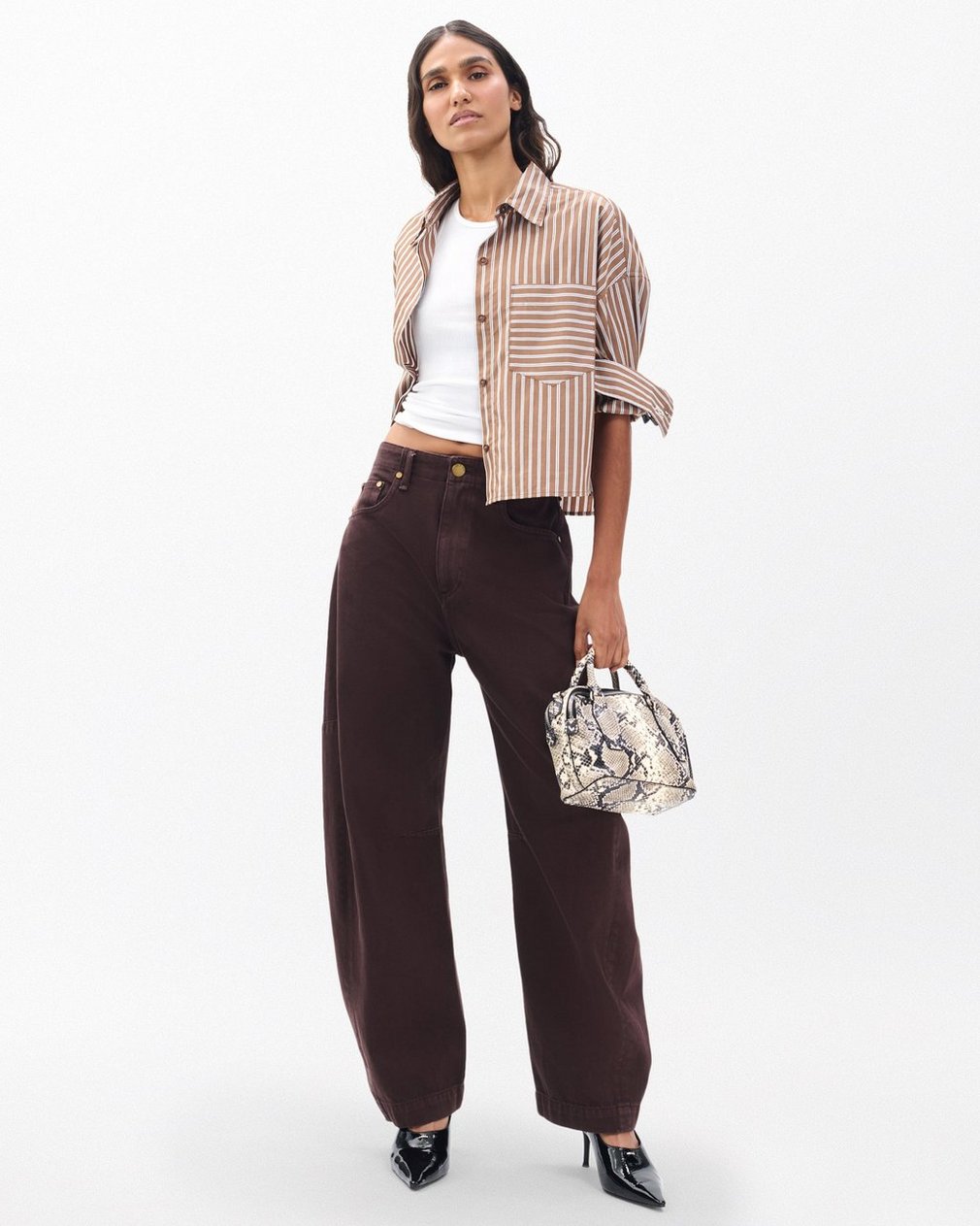 Charlie Barrel Jeans Espresso