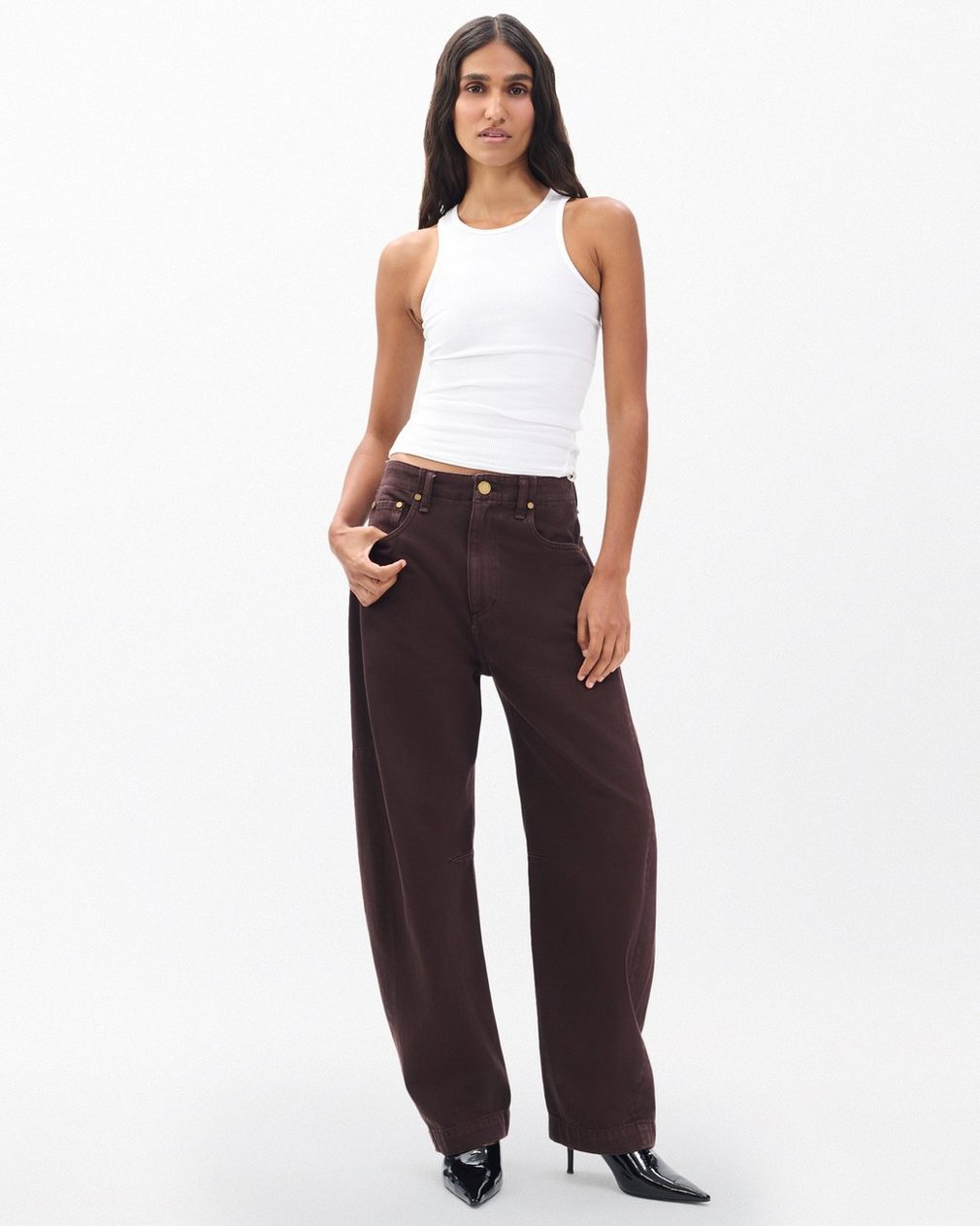 Charlie Barrel Jeans Espresso - Image 3