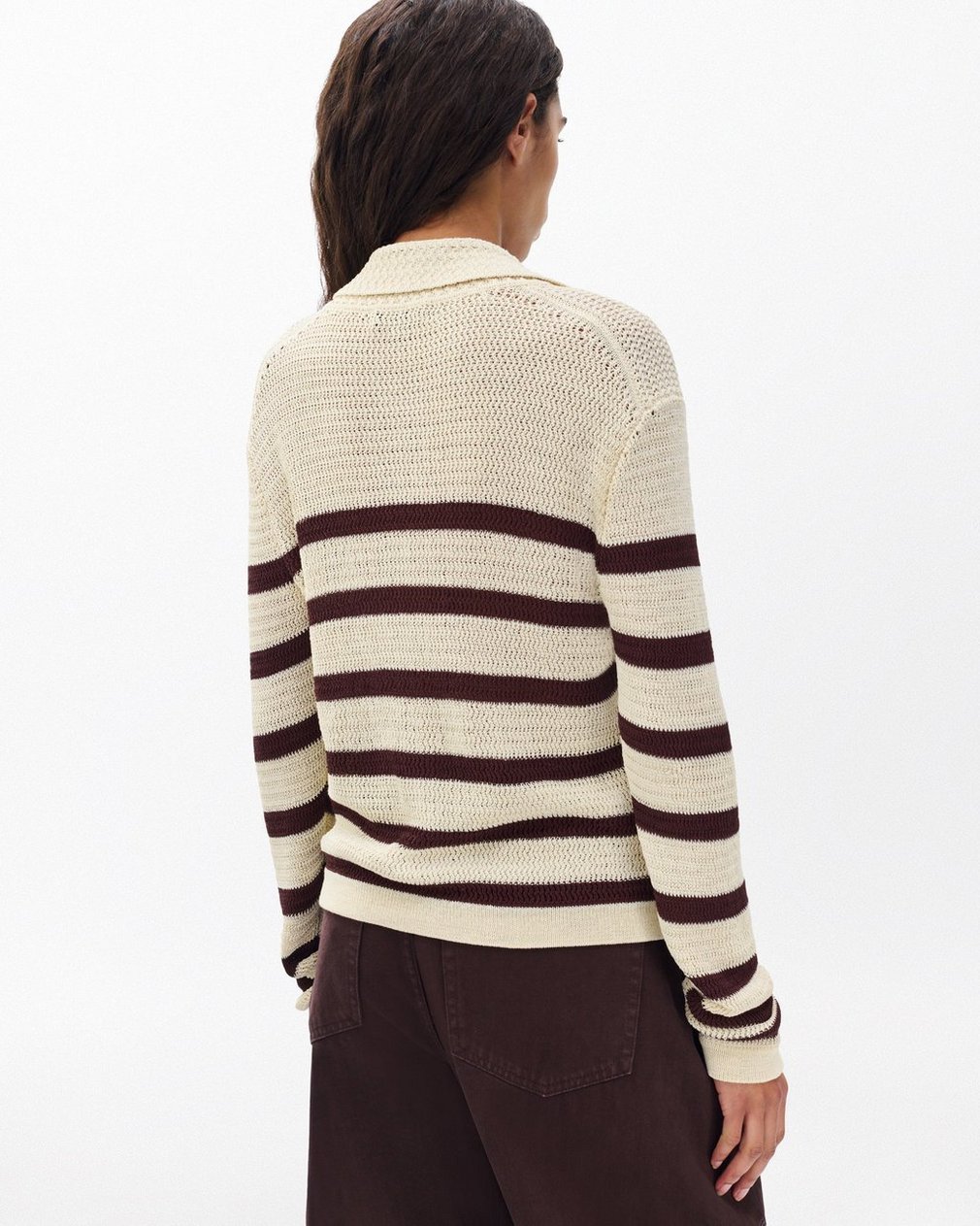Costi Striped Cardigan Turtledove - Image 6