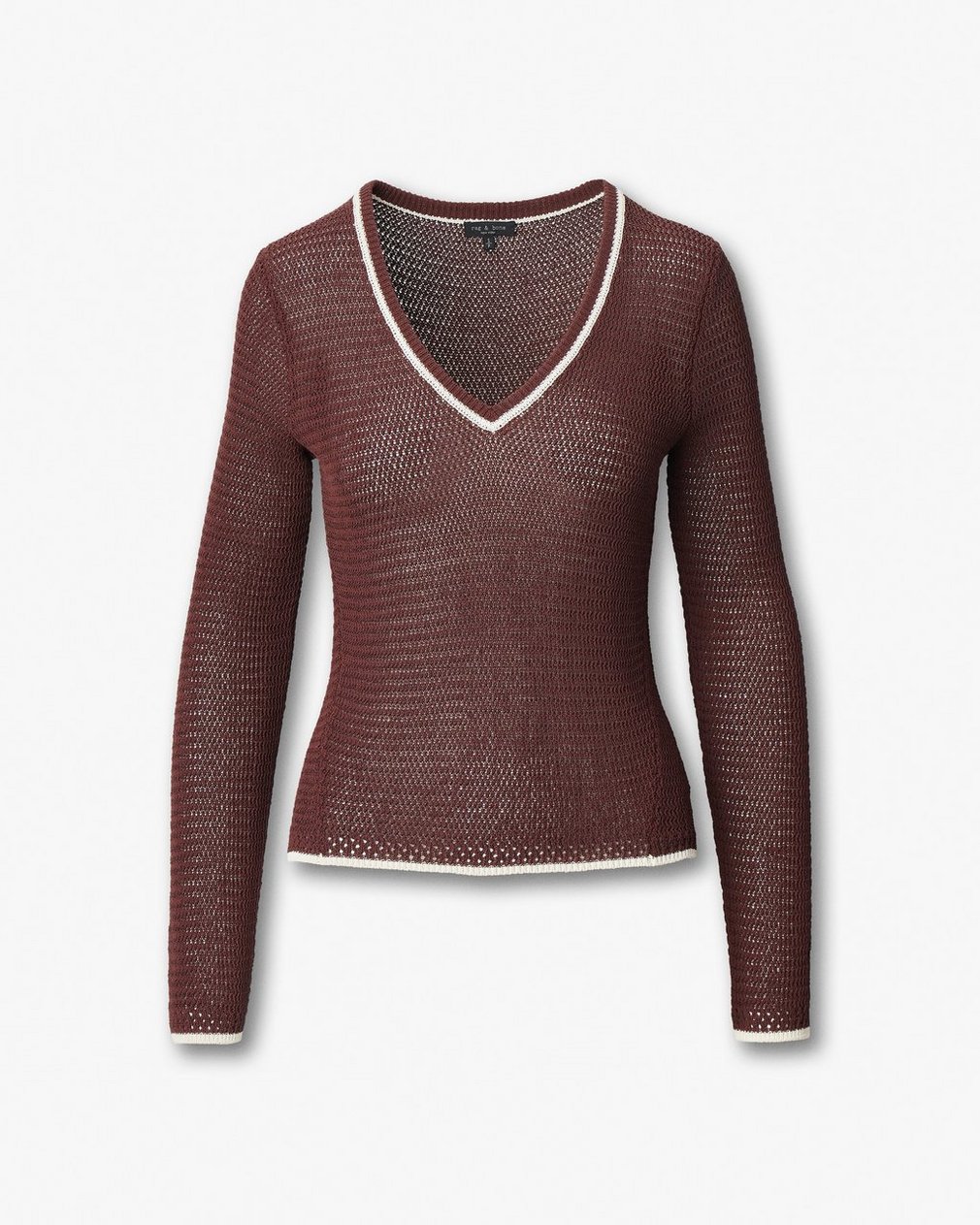 Costi V-Neck Sweater Chocolate Brown - Image 2