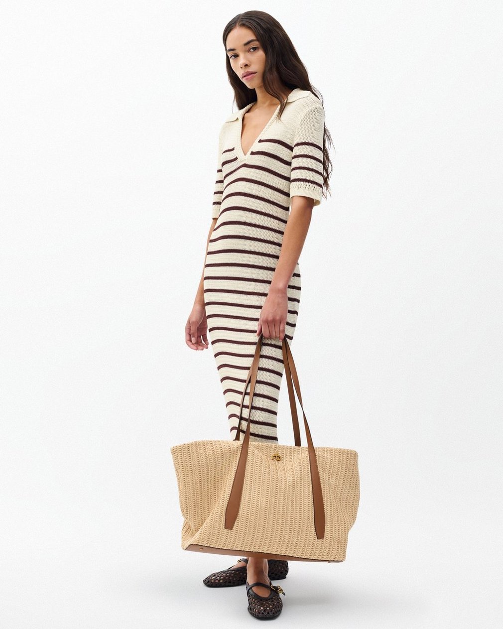 Costi Knit Maxi Dress Ivory - Image 3