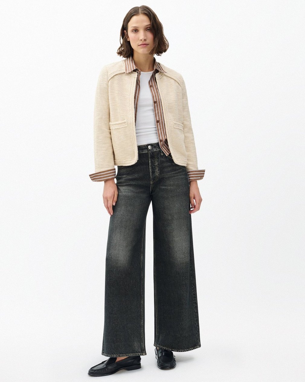 Clarice Tweed Jacket Cream - Image 3
