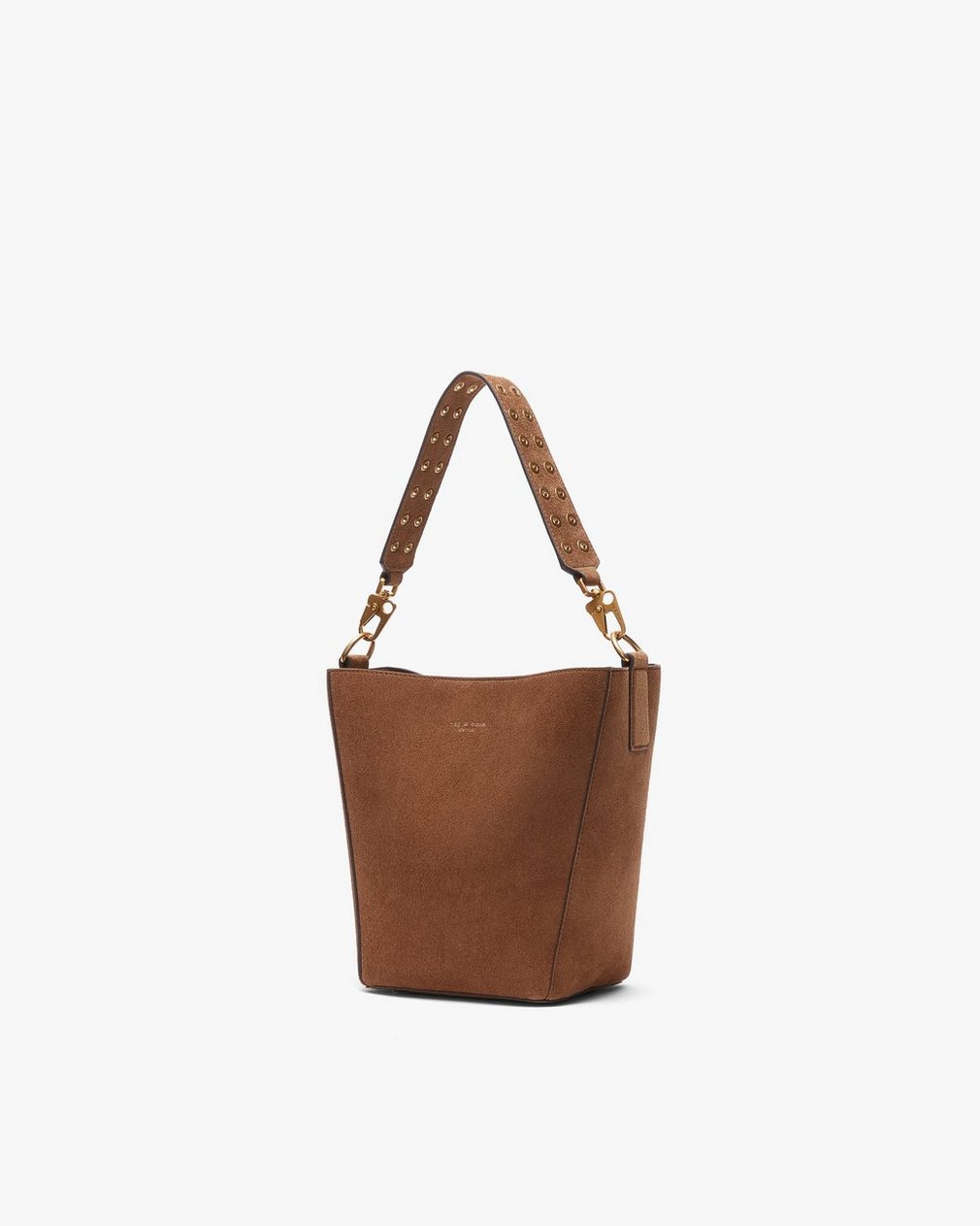 Parker Suede Bucket Bag Golden Brown - Image 4