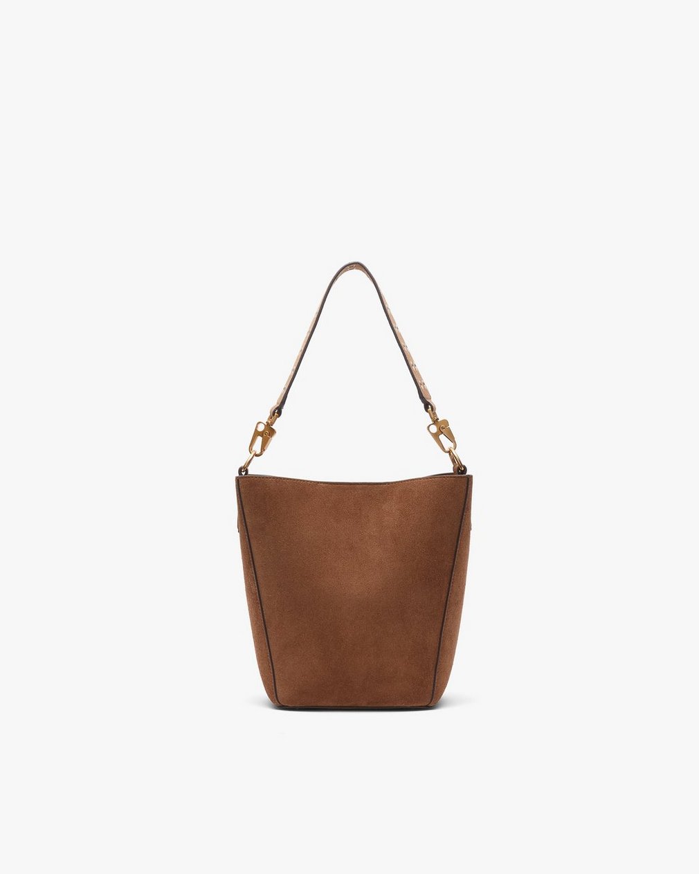Parker Suede Bucket Bag Golden Brown - Image 5