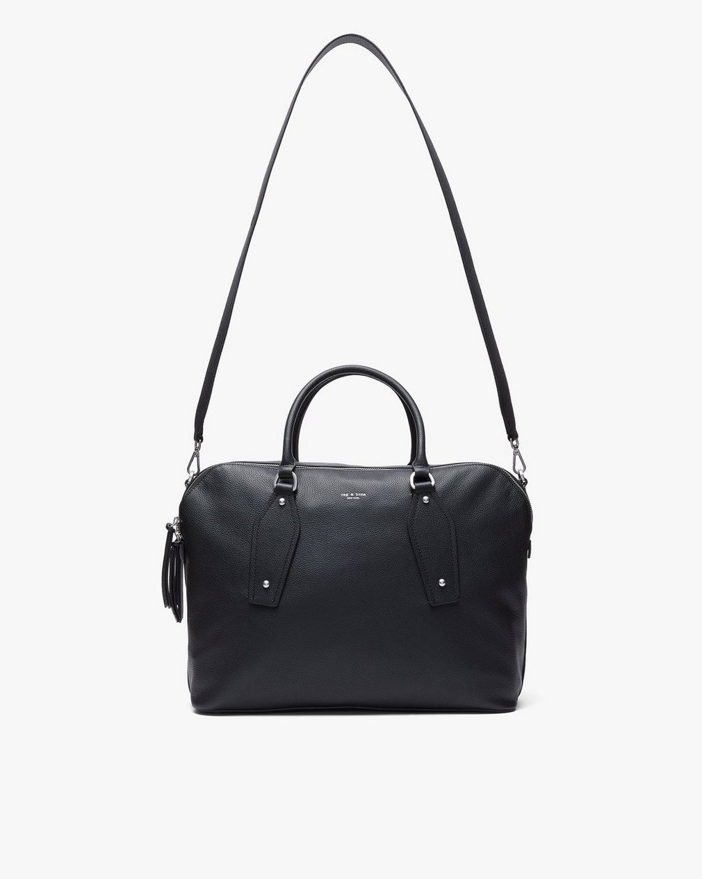 Gramercy Large Leather Satchel Black - Image 3