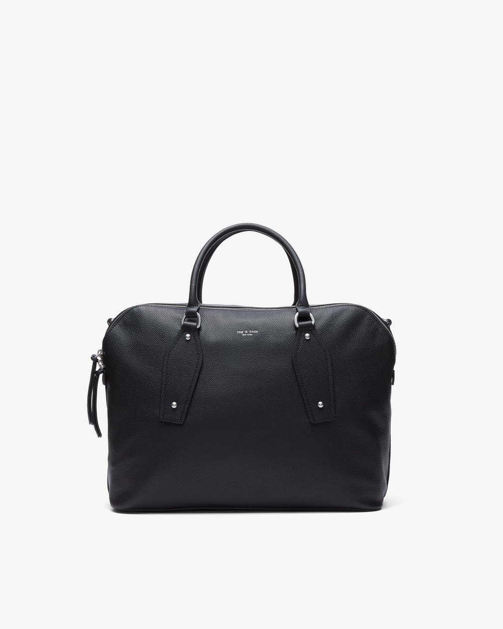 Gramercy Large Leather Satchel Black - Image 4