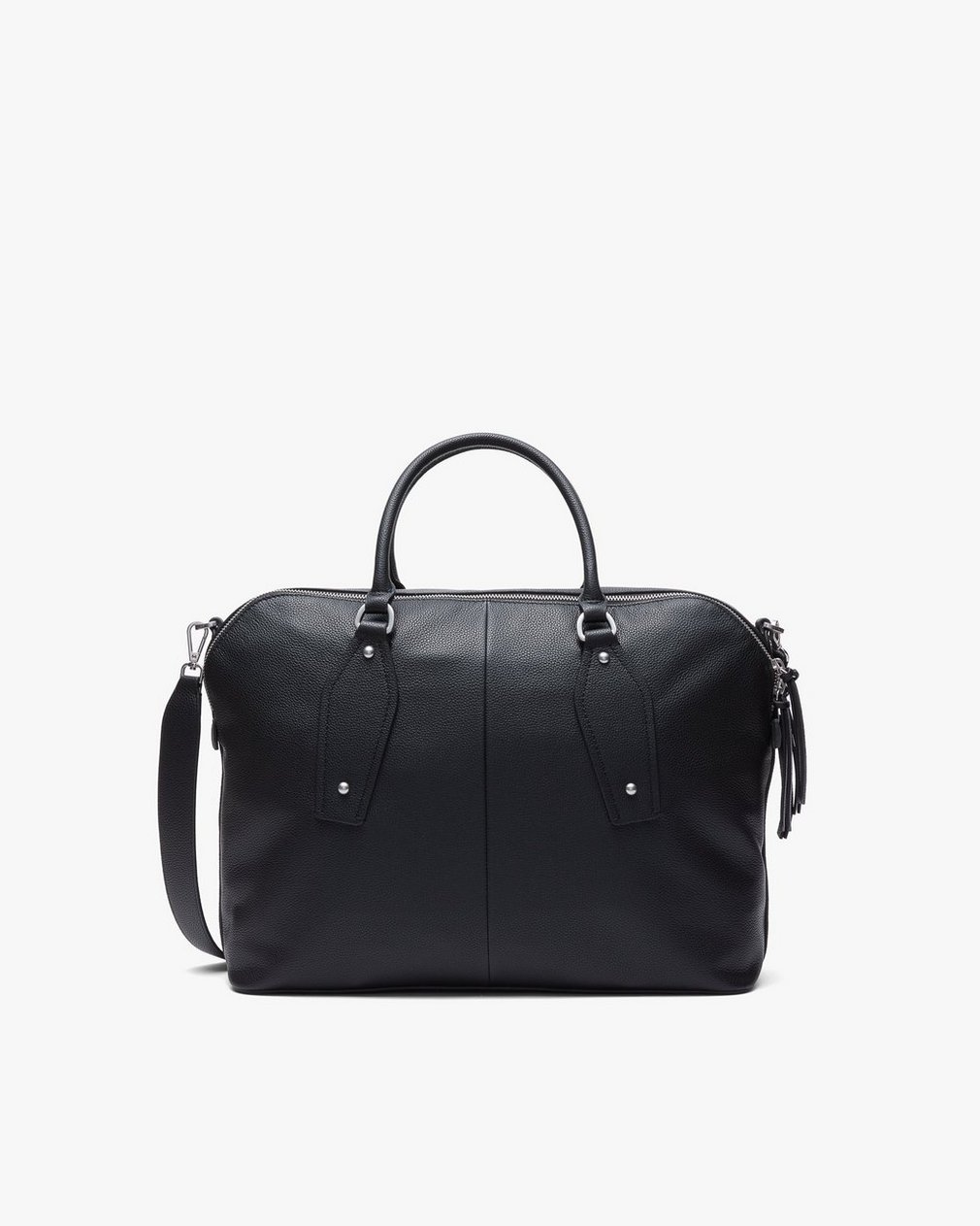 Gramercy Large Leather Satchel Black - Image 6