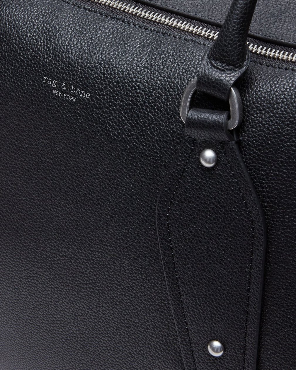 Gramercy Large Leather Satchel Black - Image 8