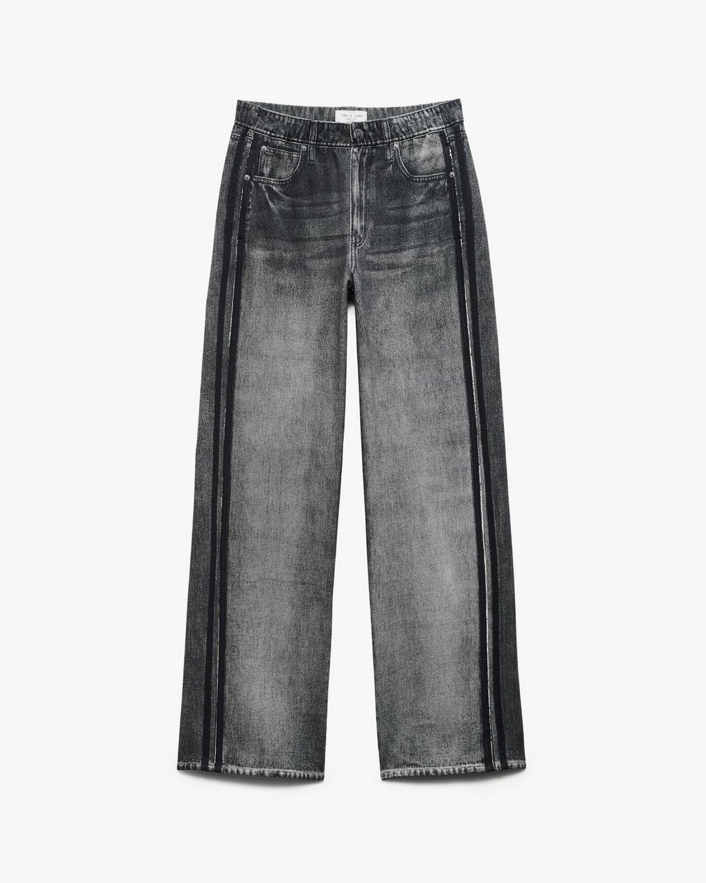 Miramar Wide-Leg Track Pants Washed Black - Image 2