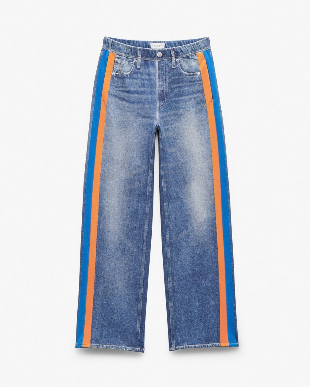 Miramar Sport Stripe Track Pants Cosmos Orng Blue Strp - Image 2