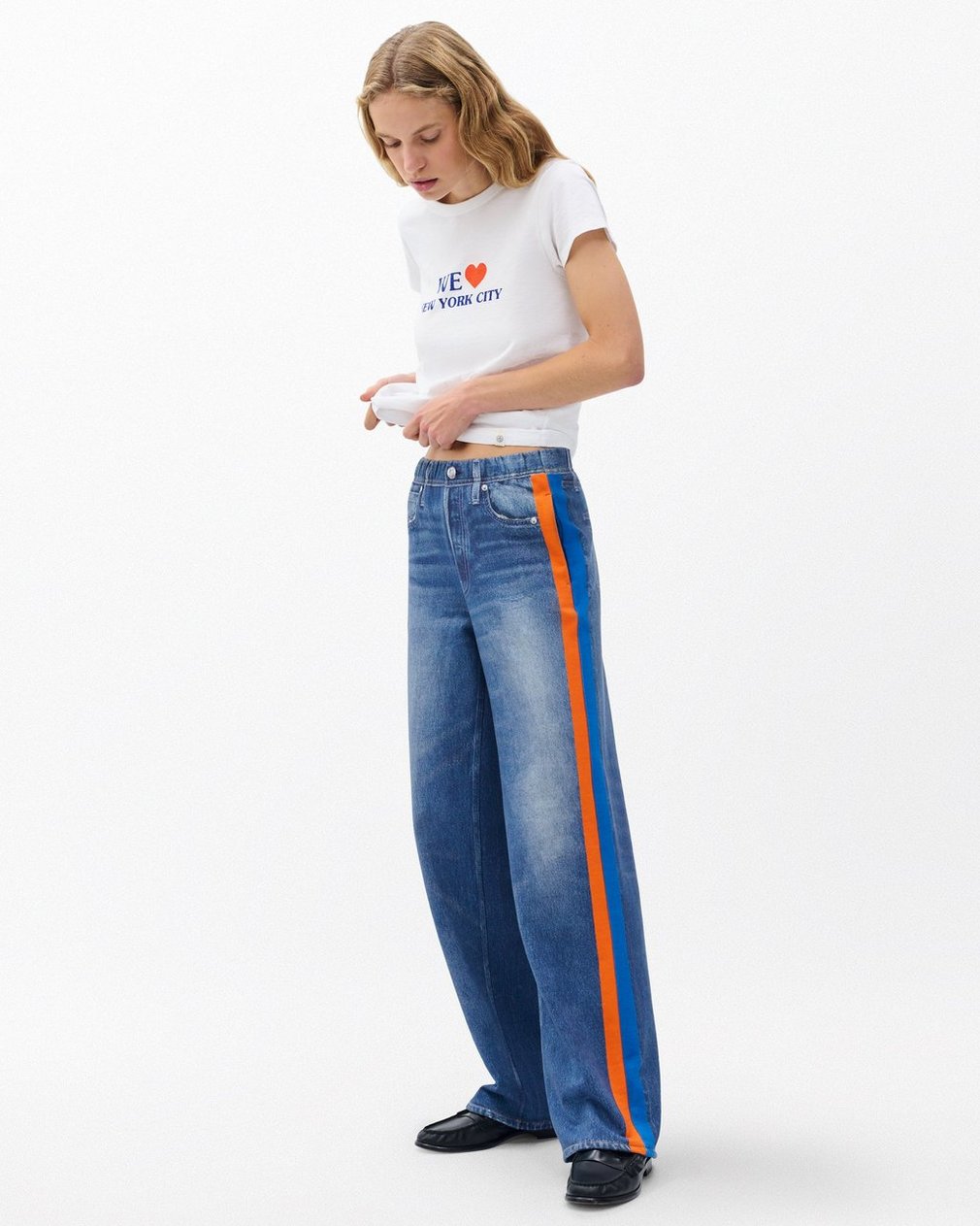 Miramar Sport Stripe Track Pants Cosmos Orng Blue Strp - Image 3