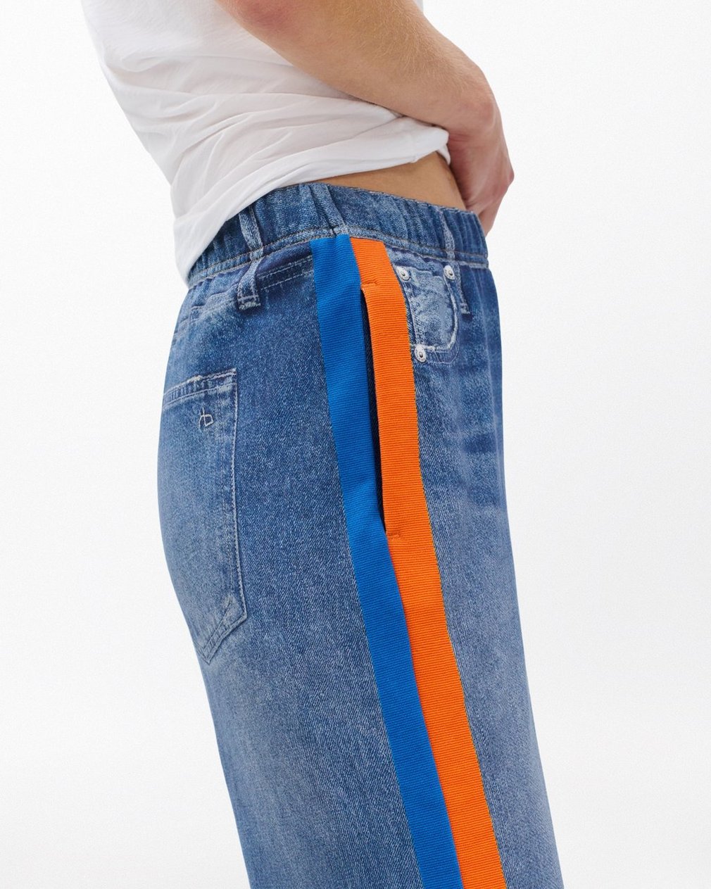 Miramar Sport Stripe Track Pants Cosmos Orng Blue Strp - Image 6