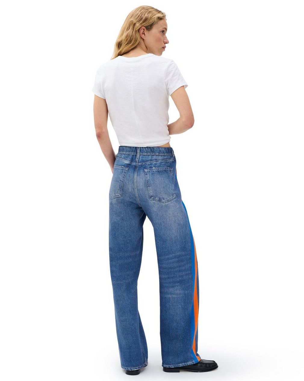Miramar Sport Stripe Track Pants Cosmos Orng Blue Strp - Image 7