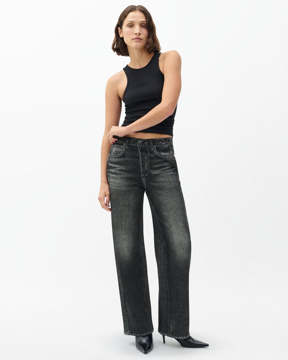 Miramar Fleece Pull-On Pants Washed Black - Image 2