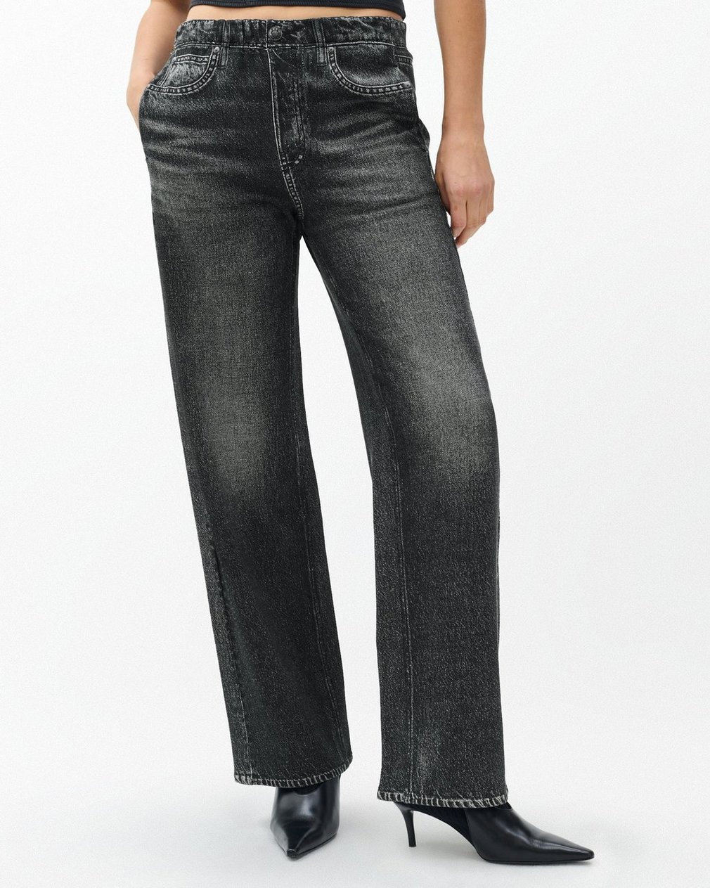 Miramar Fleece Pull-On Pants Washed Black - Image 3