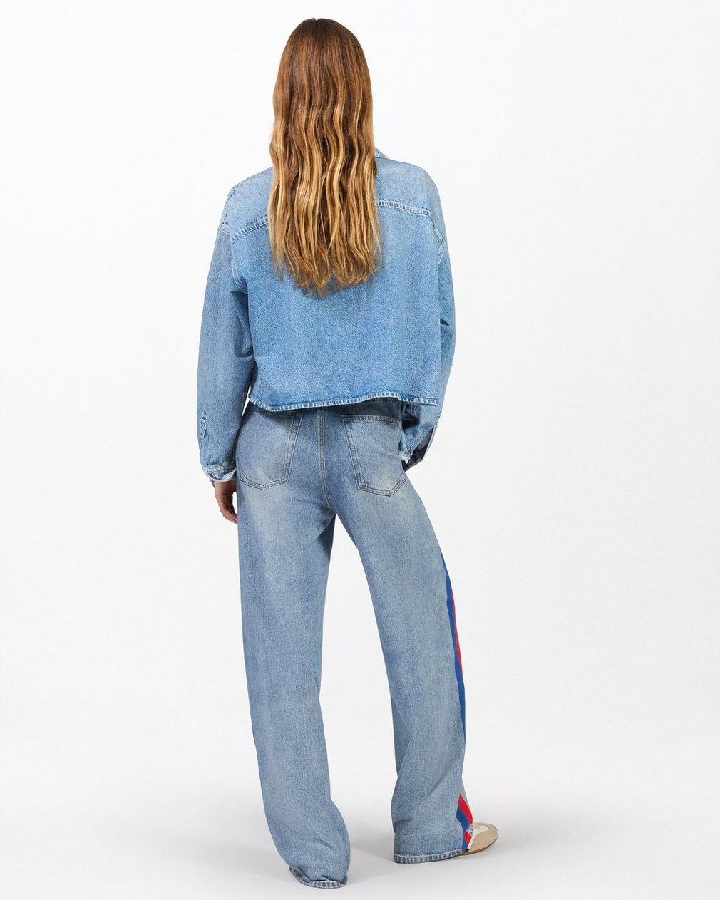 Miramar Sport Stripe Track Pants Coney Blue Red Stripe - Image 5