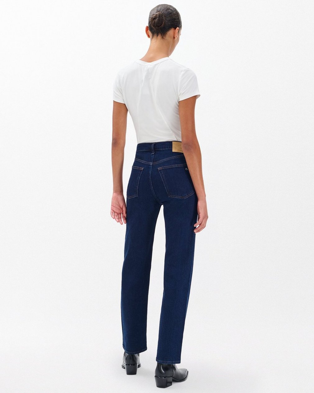 Harlow Ankle Straight Jeans Dark Rinse - Image 6