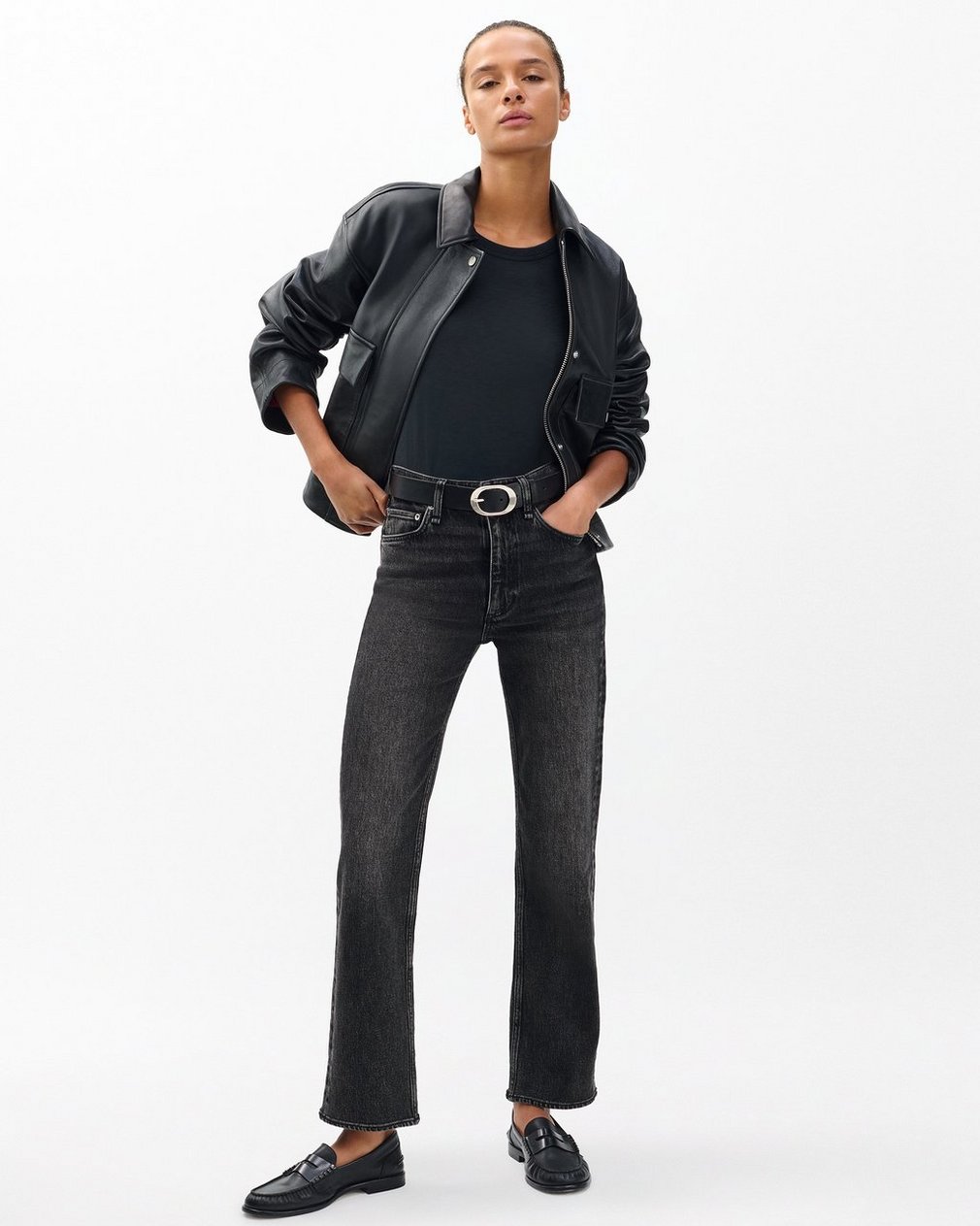 Harlow Ankle Straight Jeans Cinder