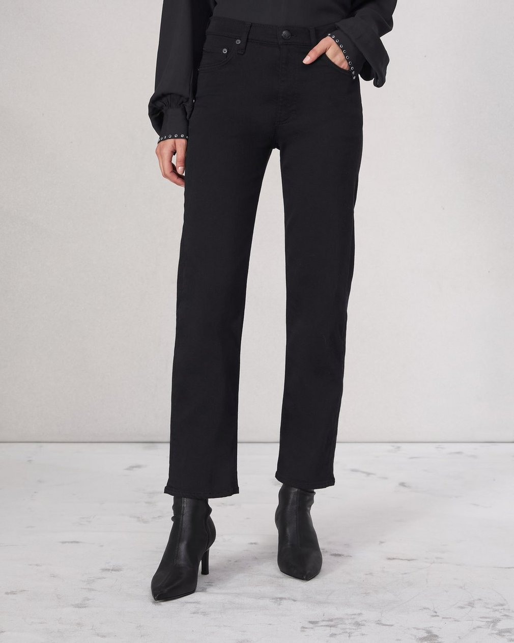 Flexi Harlow Straight Jean Black - Image 3