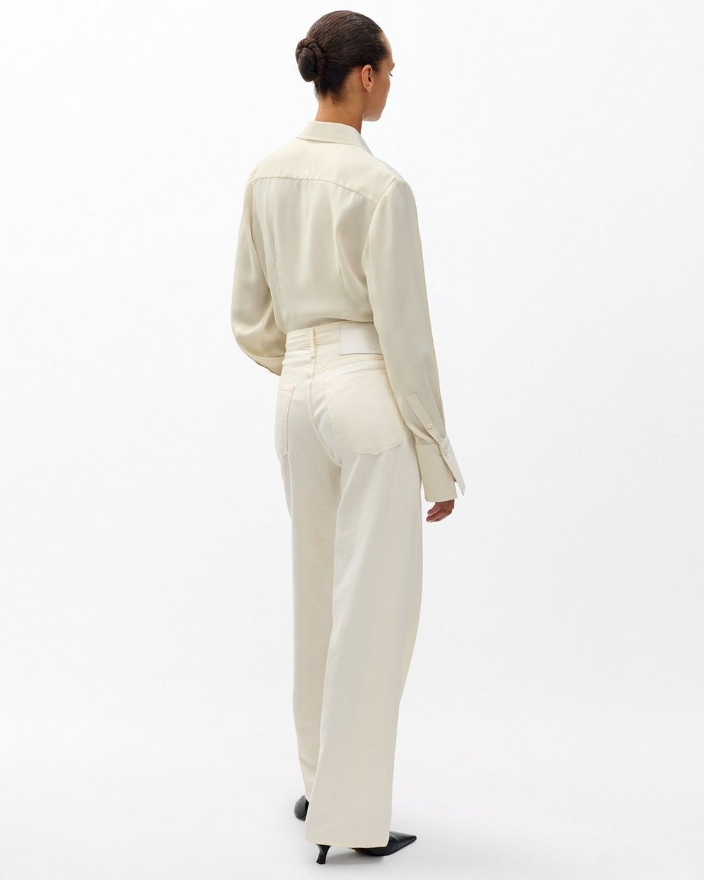 Featherweight Logan Wide Leg Ecru: Mid-Rise Jean - Image 7
