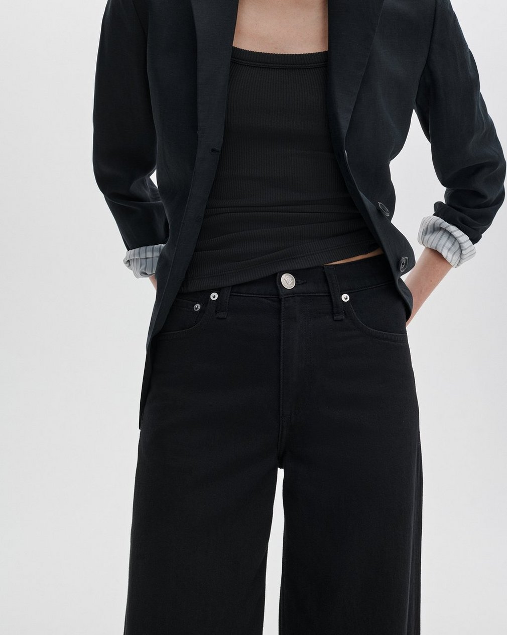 Logan WoMen??s Black Wide-Leg Jeans - Image 4