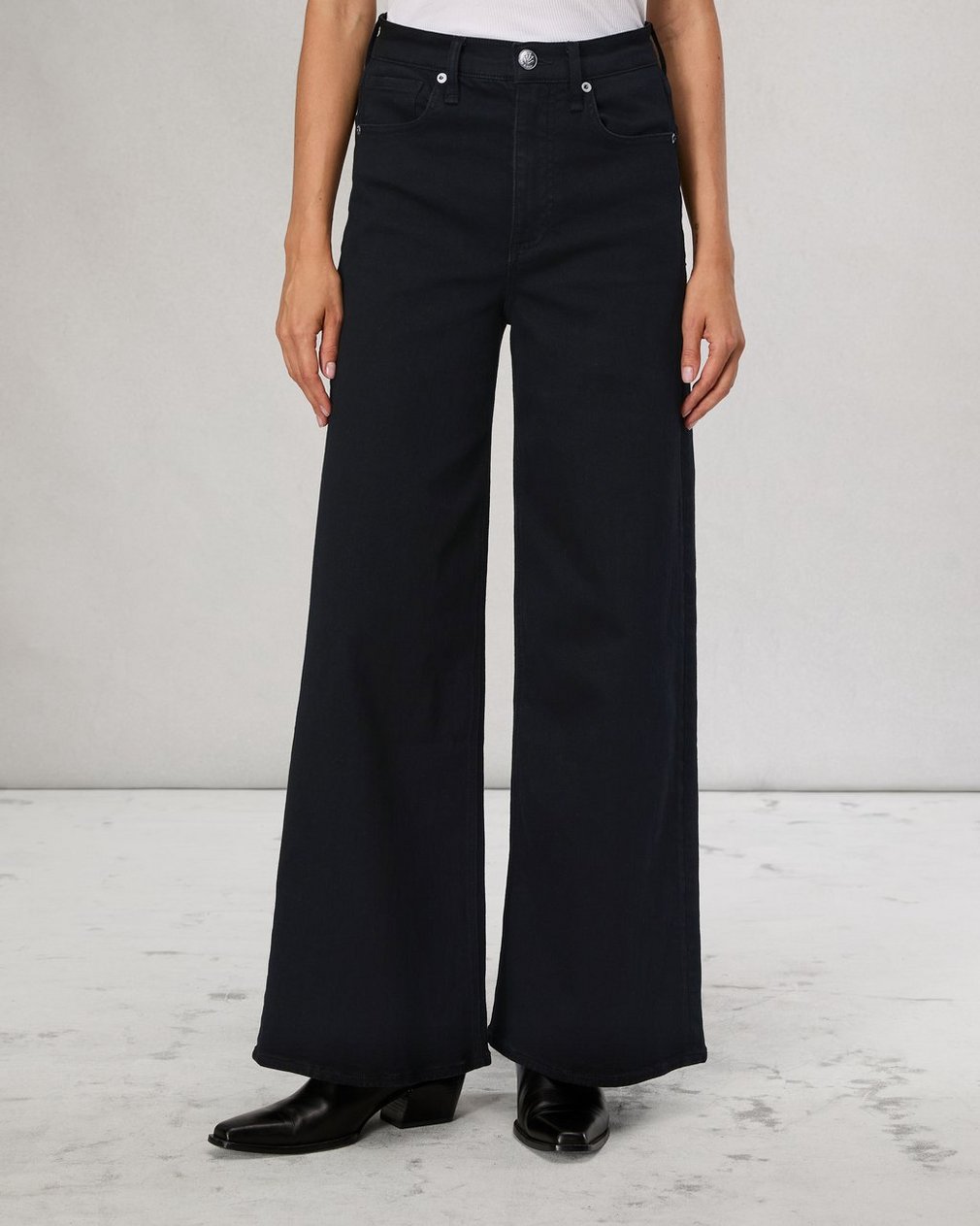 Flexi Sofie Ankle Wide-Leg Jean Black - Image 3
