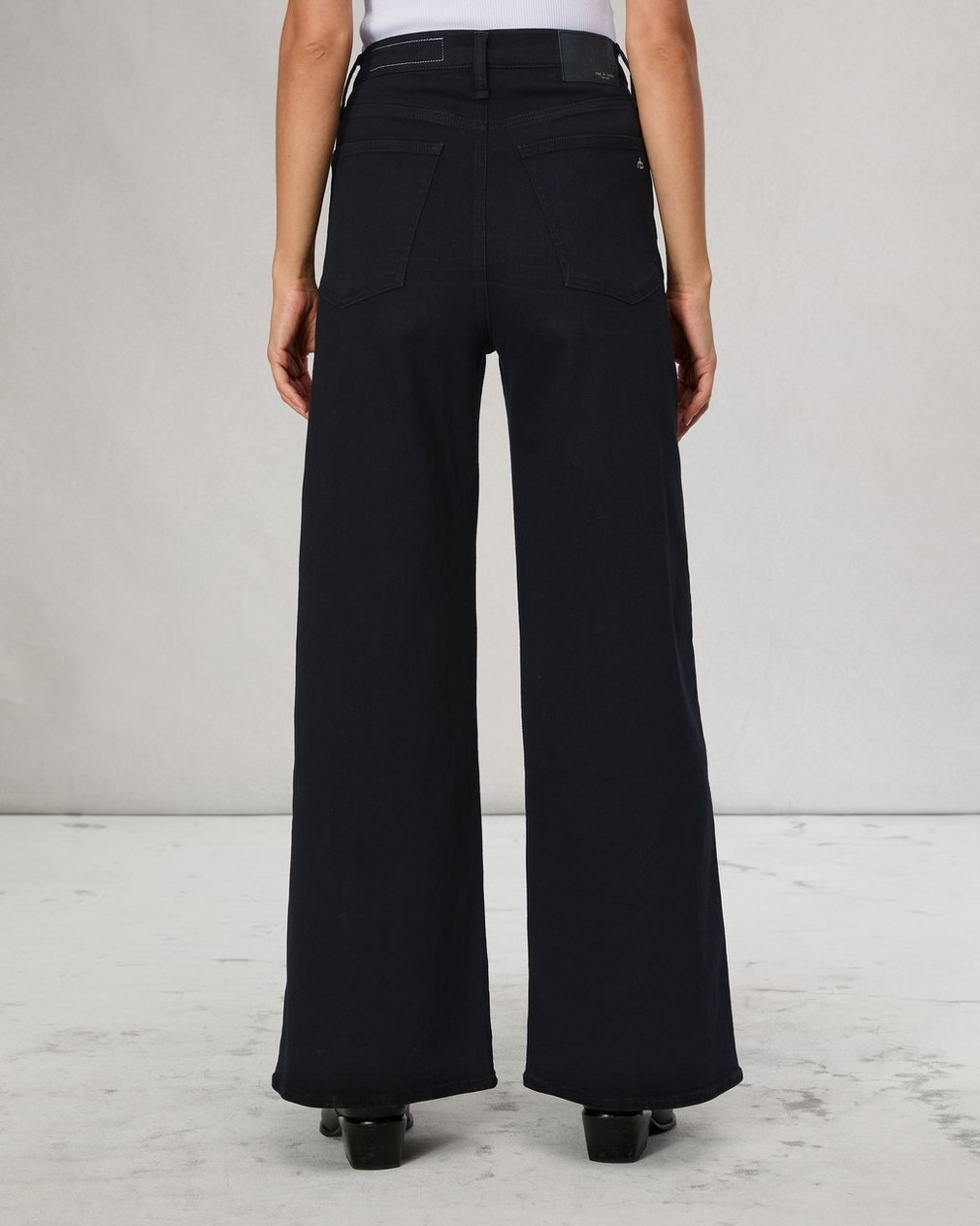 Flexi Sofie Ankle Wide-Leg Jean Black - Image 5