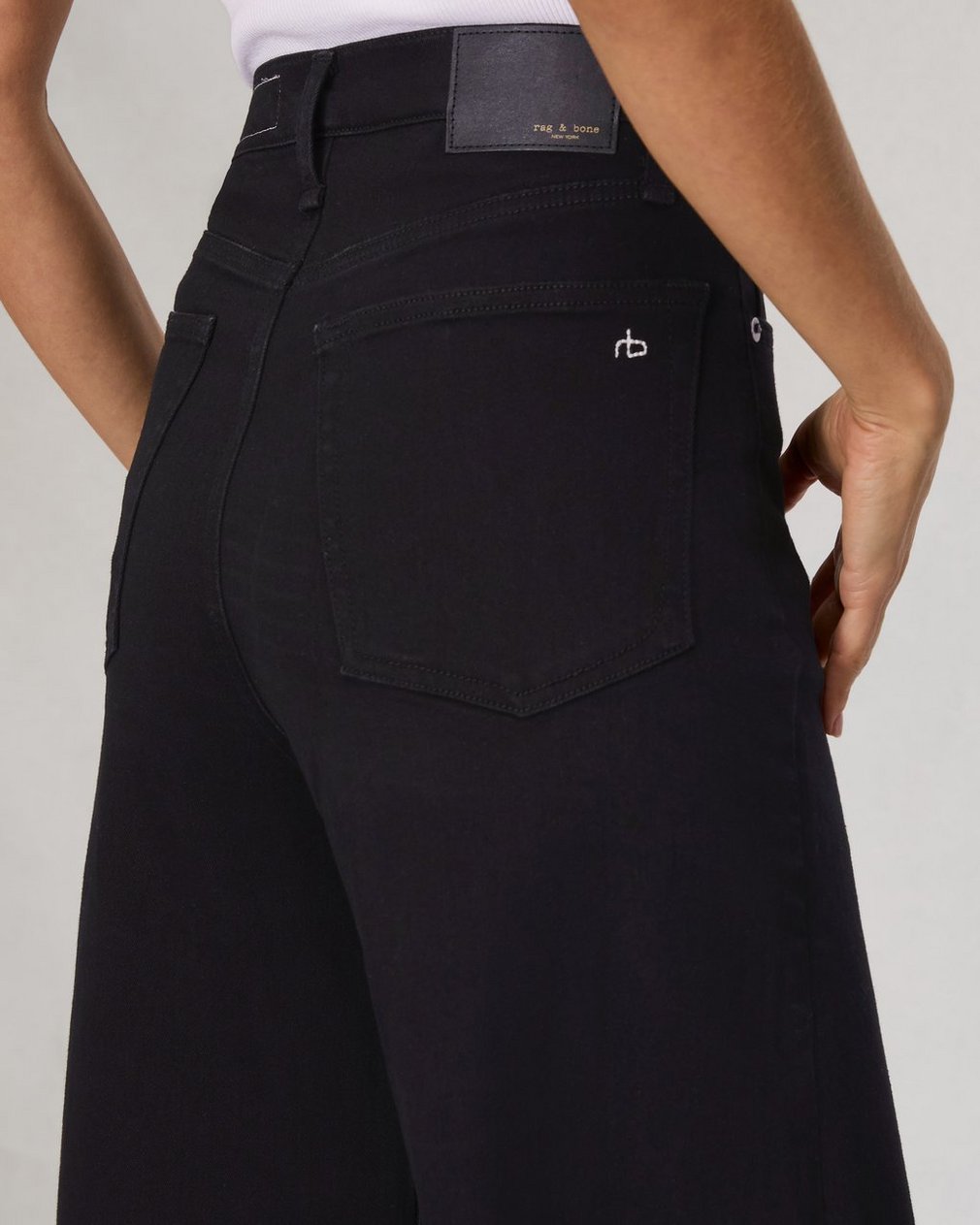 Flexi Sofie Ankle Wide-Leg Jean Black - Image 6