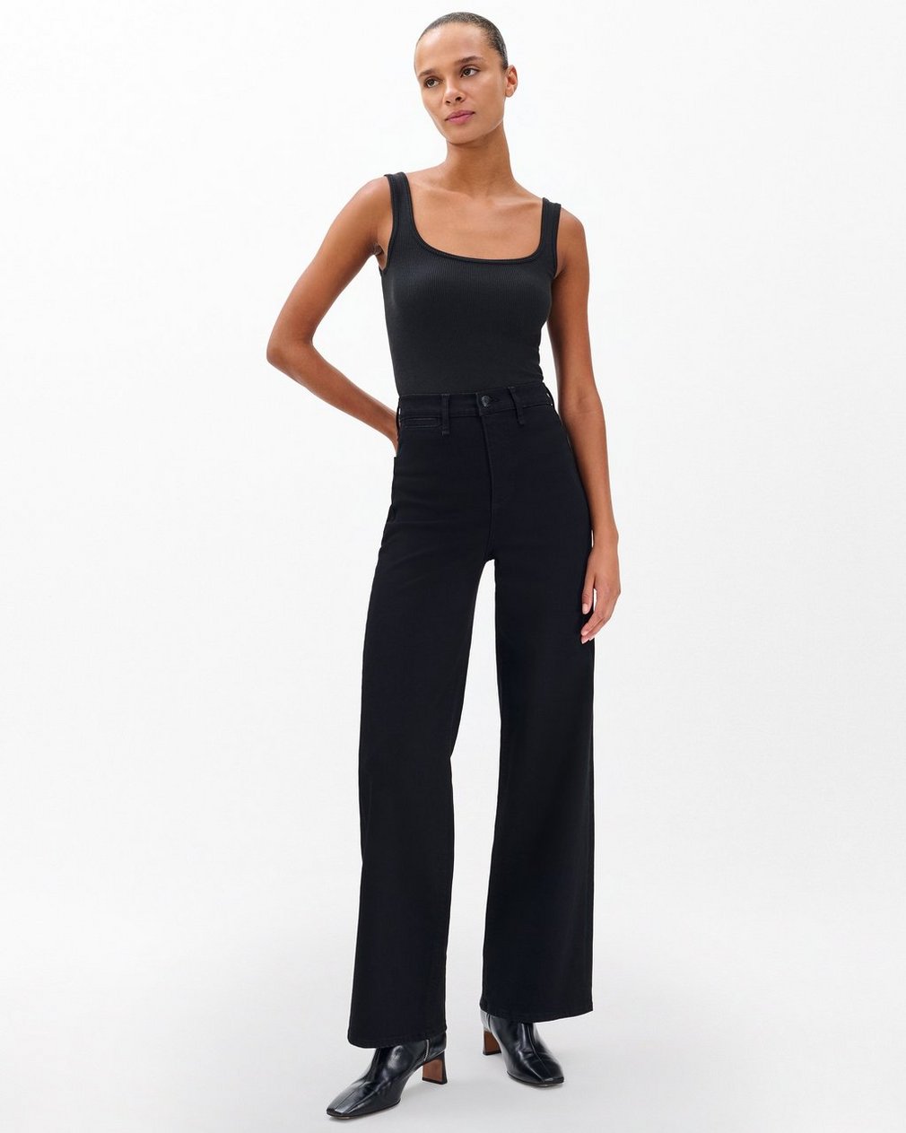 Hadley Wide-Leg Jeans Black - Image 3