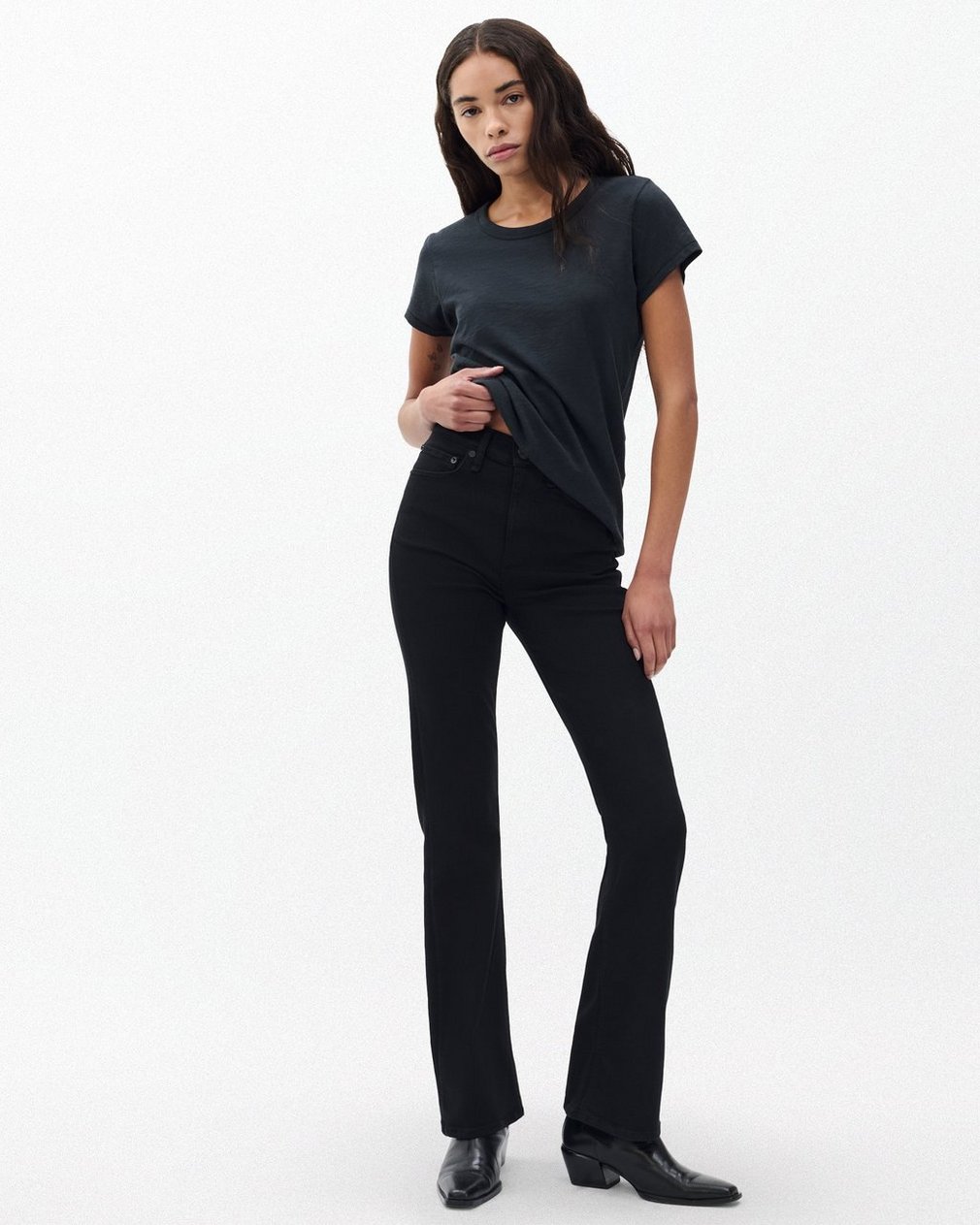 Peyton Bootcut Black: Mid-Rise Stretch Jean - Image 3