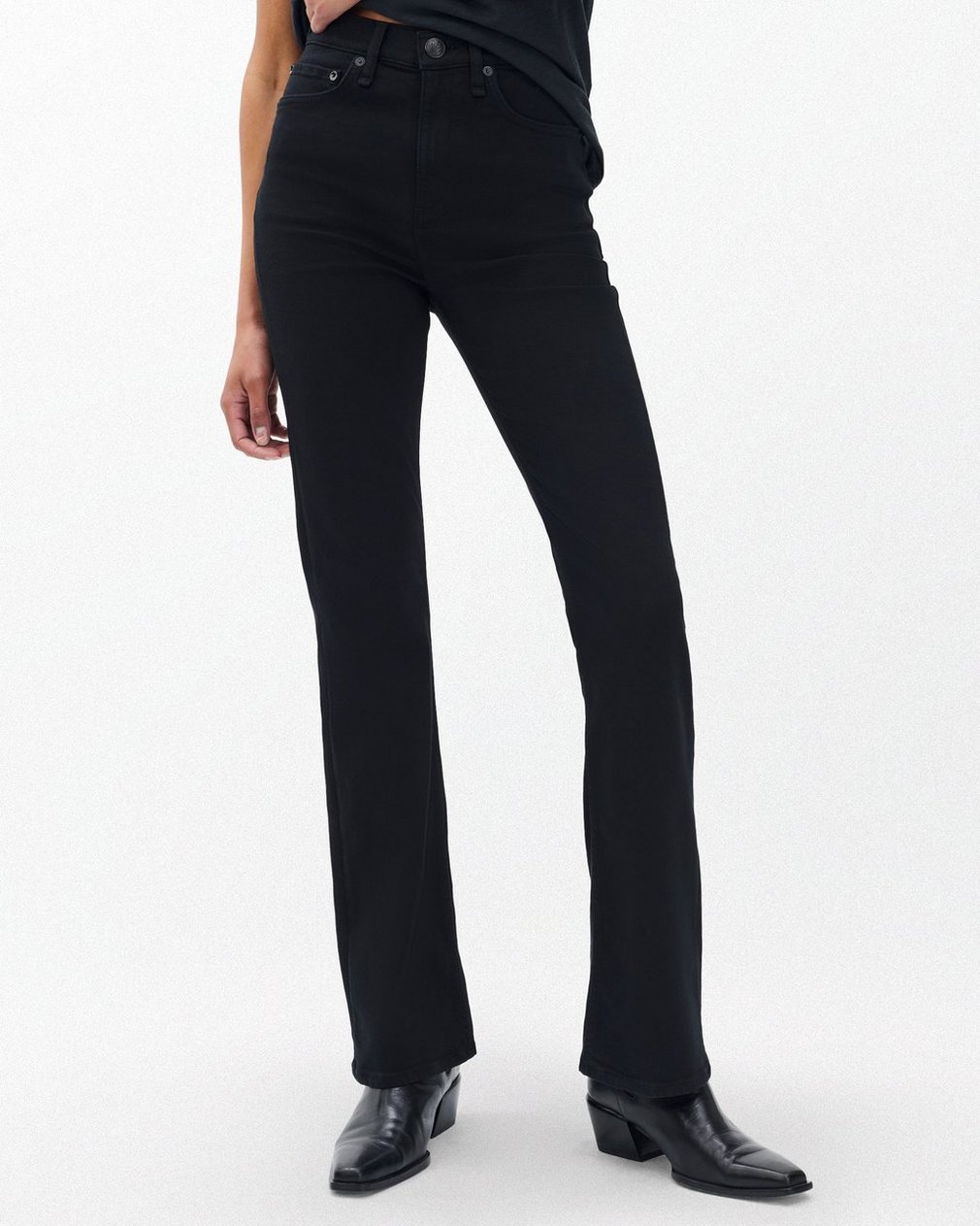 Peyton Bootcut Black: Mid-Rise Stretch Jean - Image 4