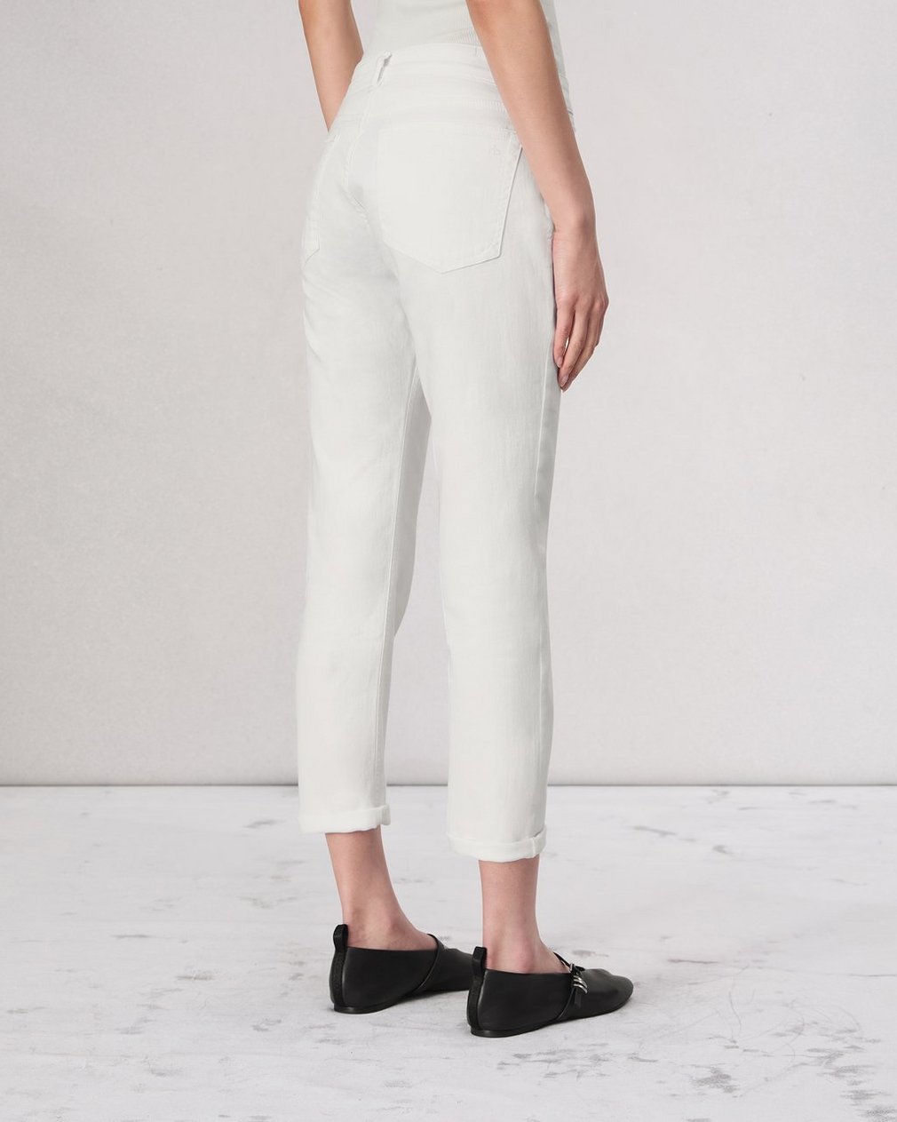 Dre Slim Boyfriend Jean Optic White - Image 5