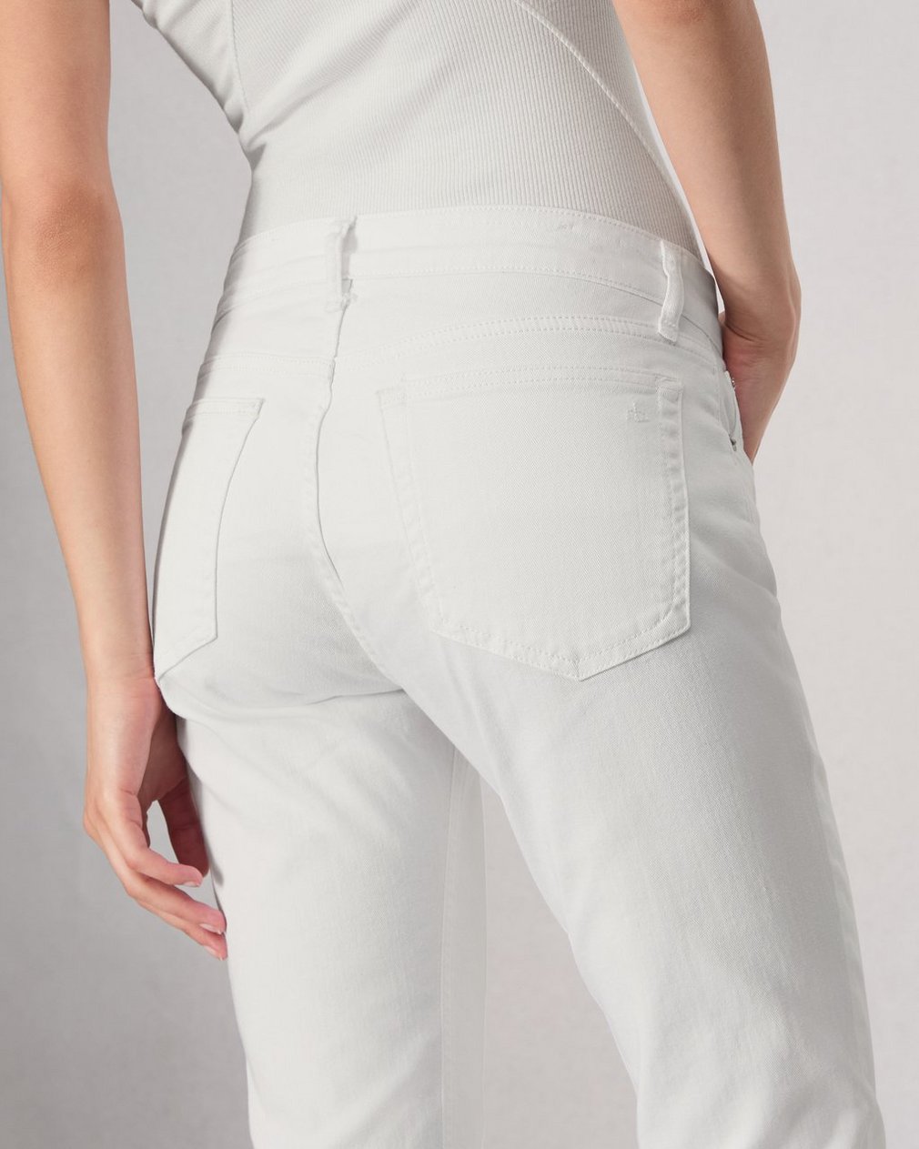 Dre Slim Boyfriend Jean Optic White - Image 6