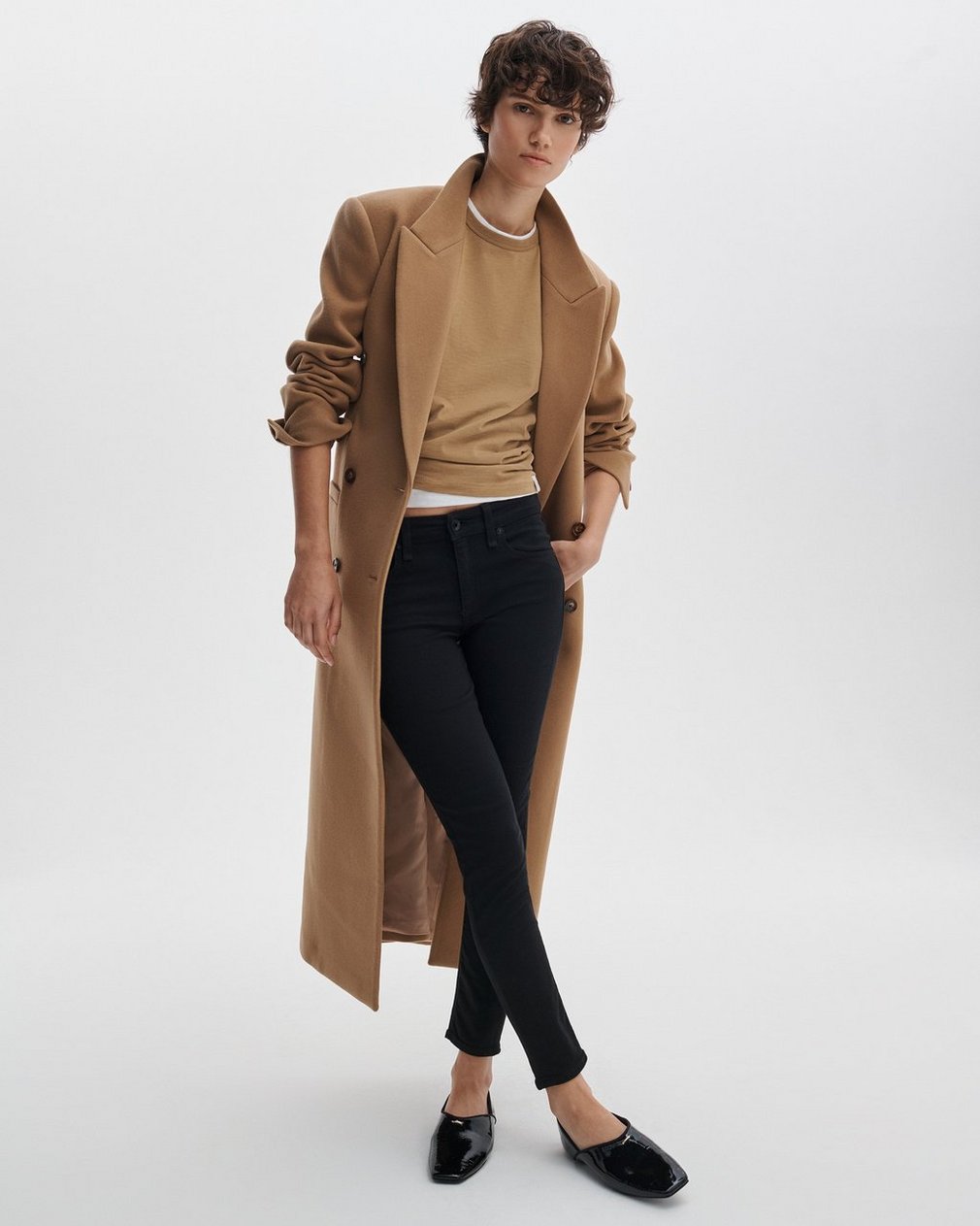 Cate Ankle Skinny Black: Mid-Rise High Stretch Jean