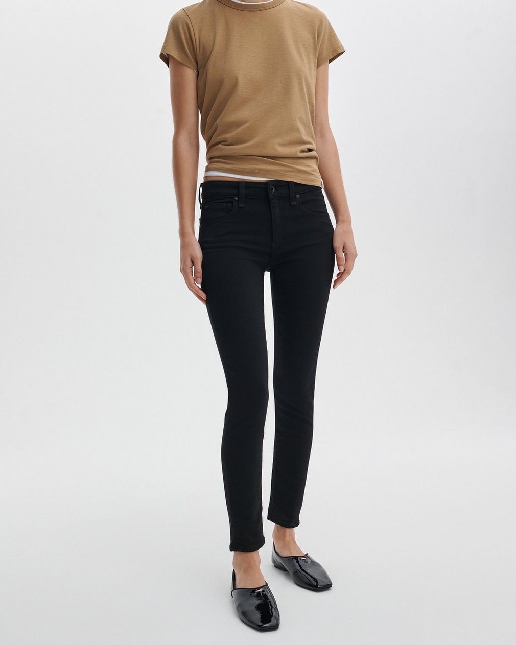 Cate Ankle Skinny Black: Mid-Rise High Stretch Jean - Image 3