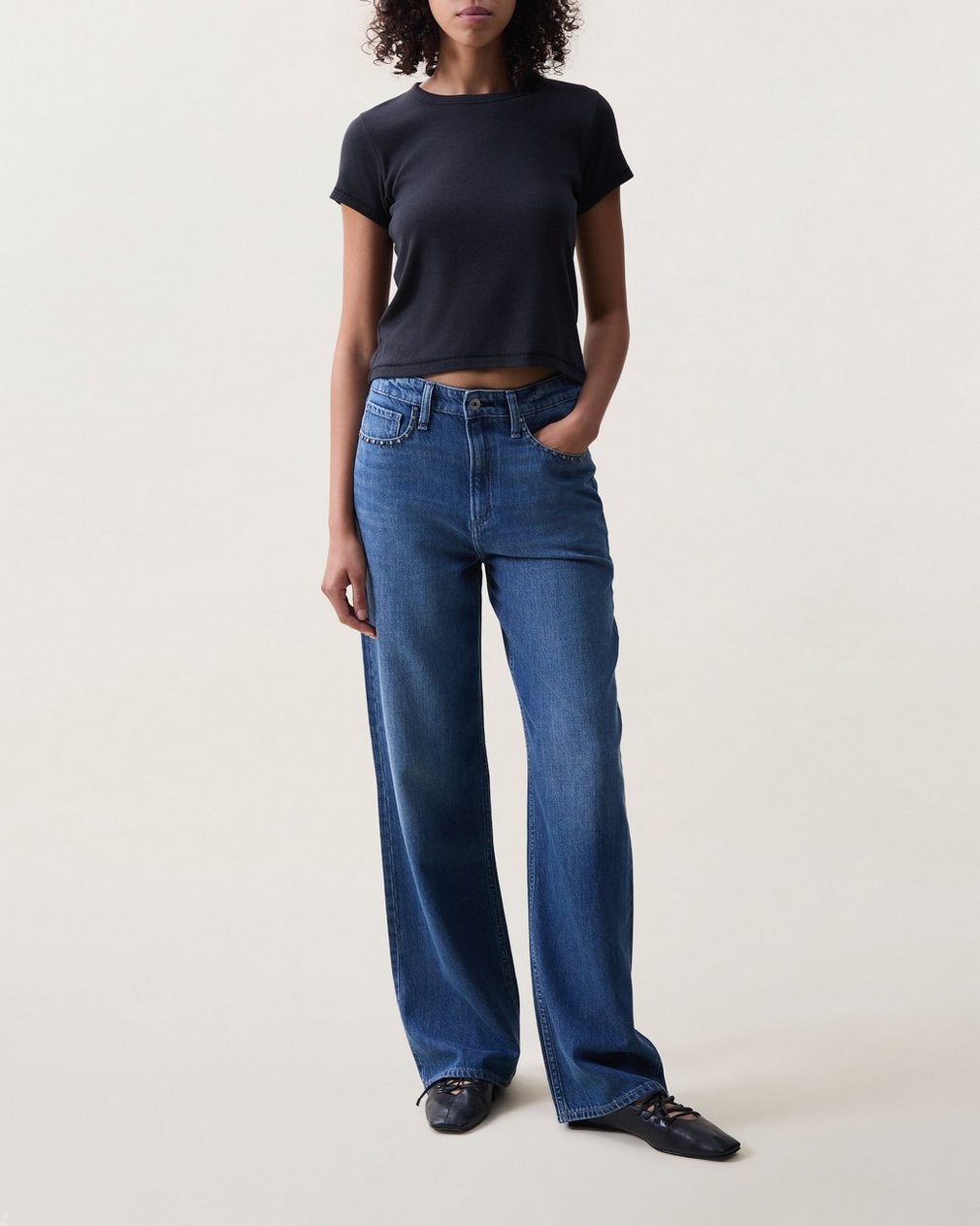 Lori Wide-Leg Jeans Acworth Stud