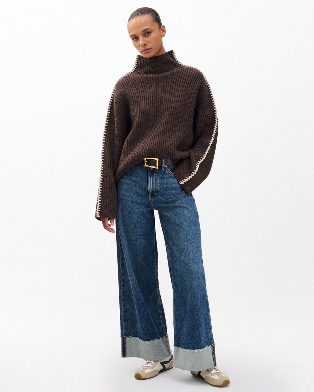 Sofie Cuffed Wide-Leg Jeans Lee