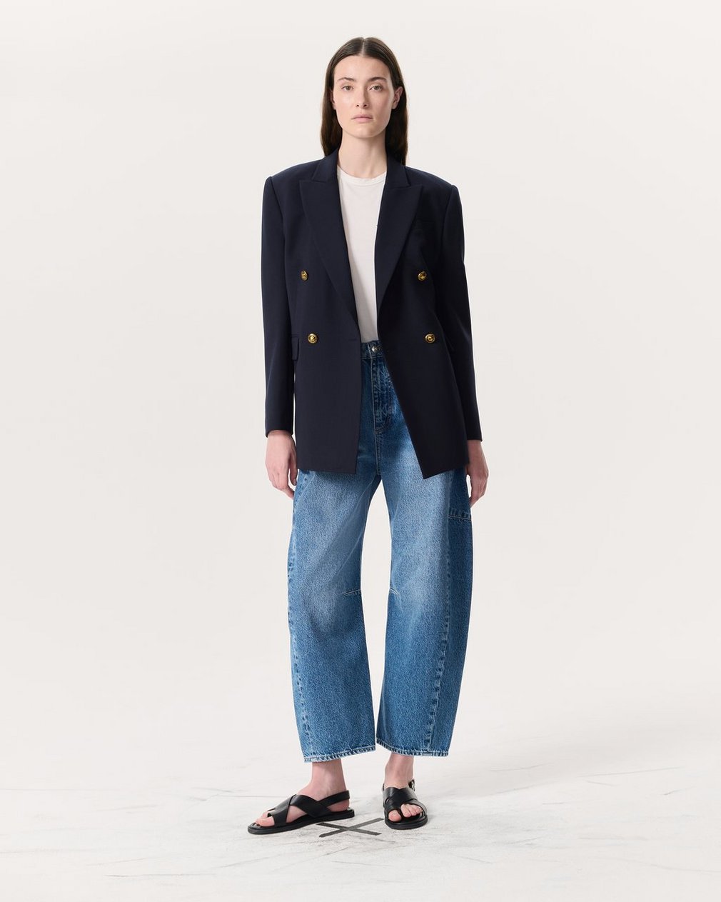 Charlie Ankle-Length Barrel Jeans Accord