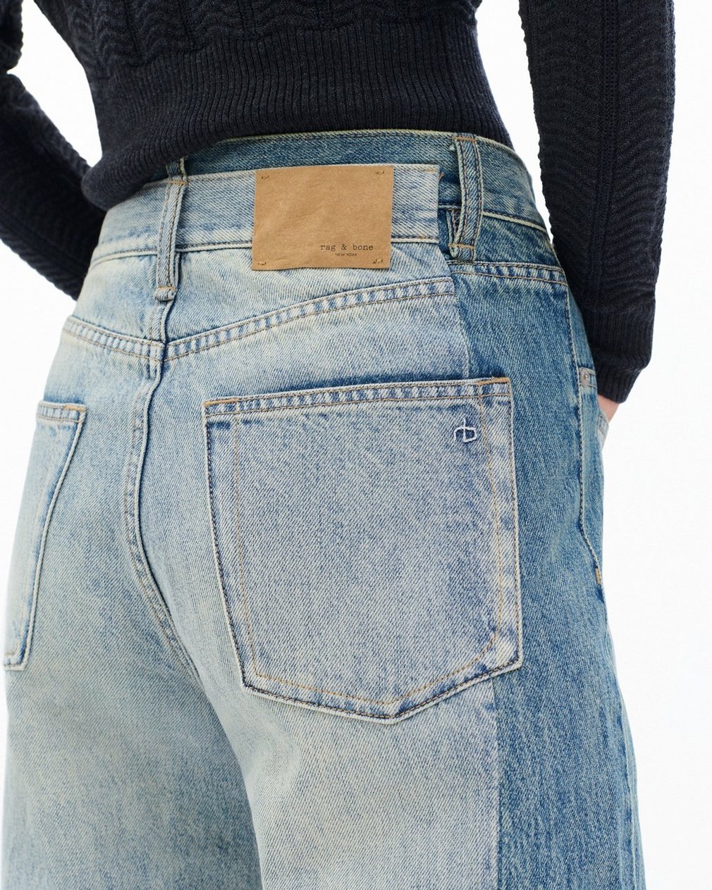Shea Ankle Relaxed Straight Jeans York Spliced - Image 5