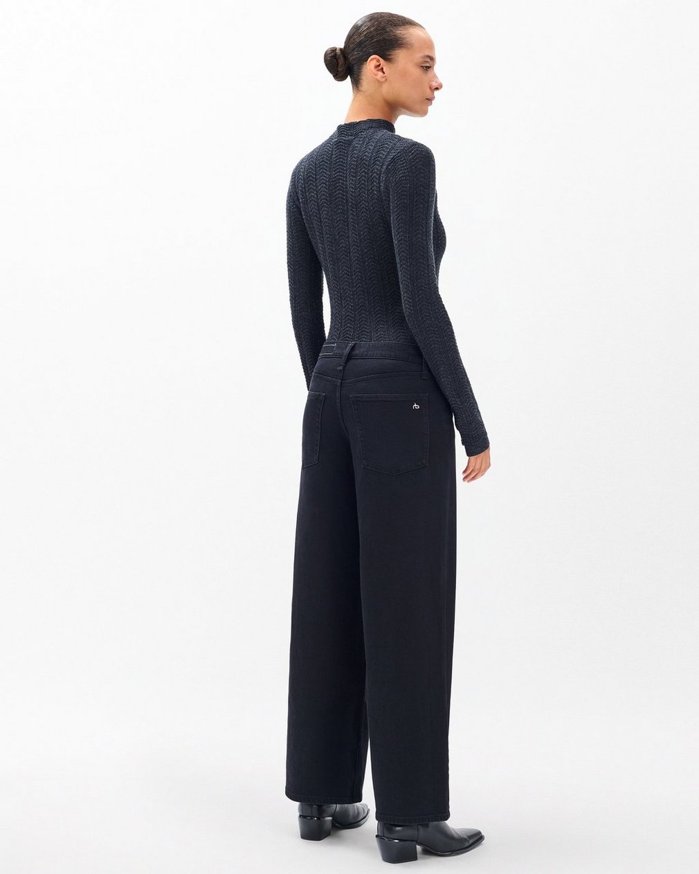 Aiden Wide-Leg Jeans Black - Image 5