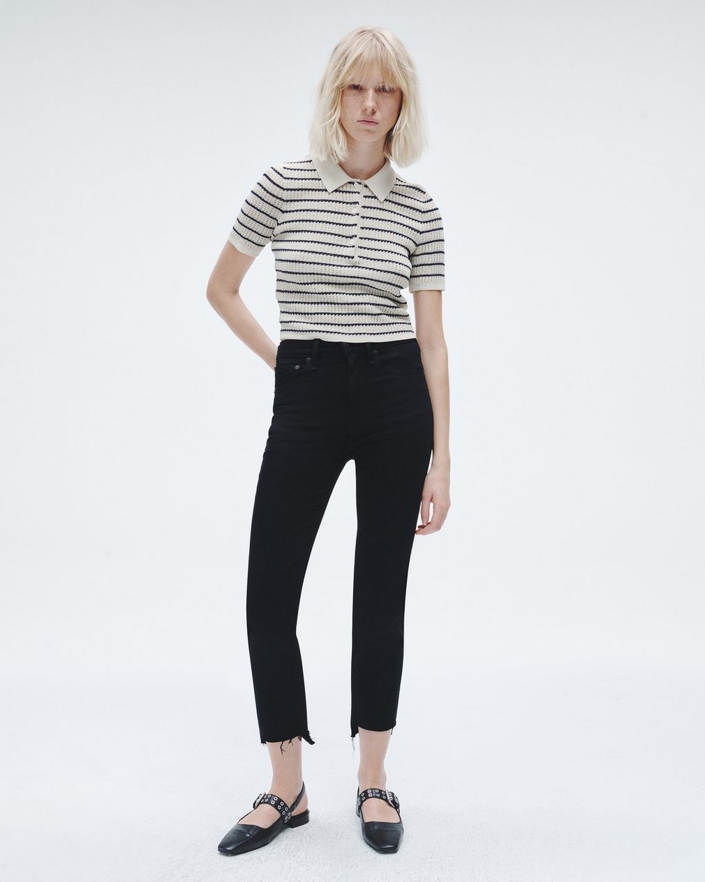 Wren Straight Black: High-Rise Stretch Jean