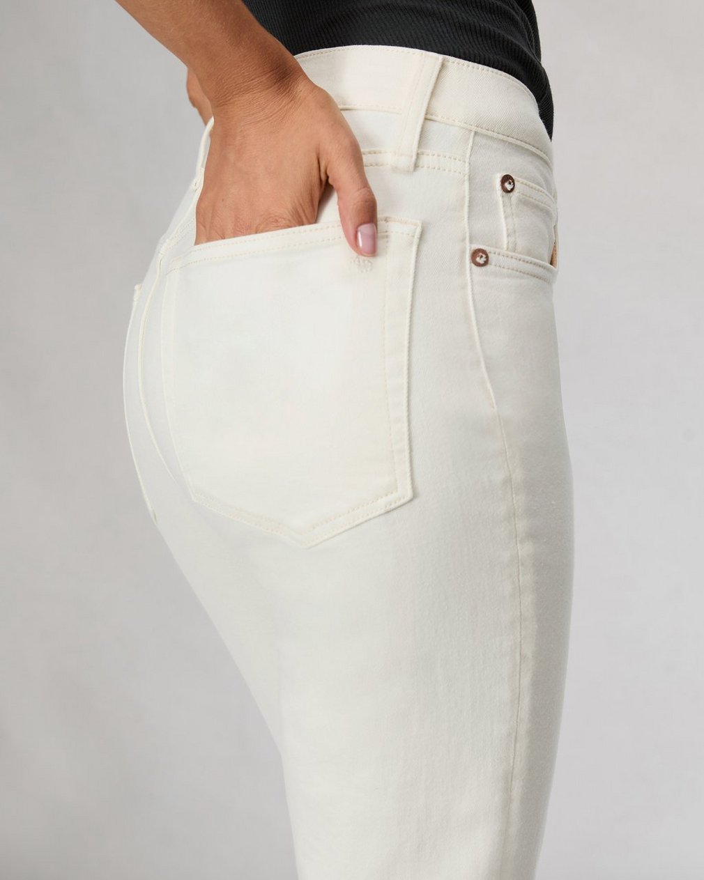 Peyton Ankle Bootcut Jean Ecru - Image 6
