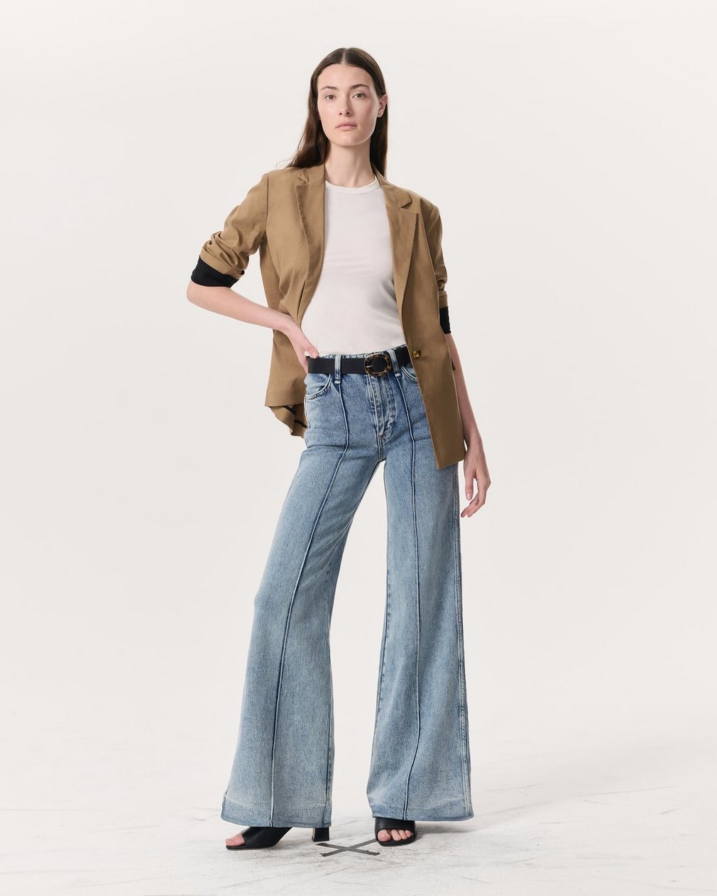 Skylar Wide-Leg Flare Jeans Clementine